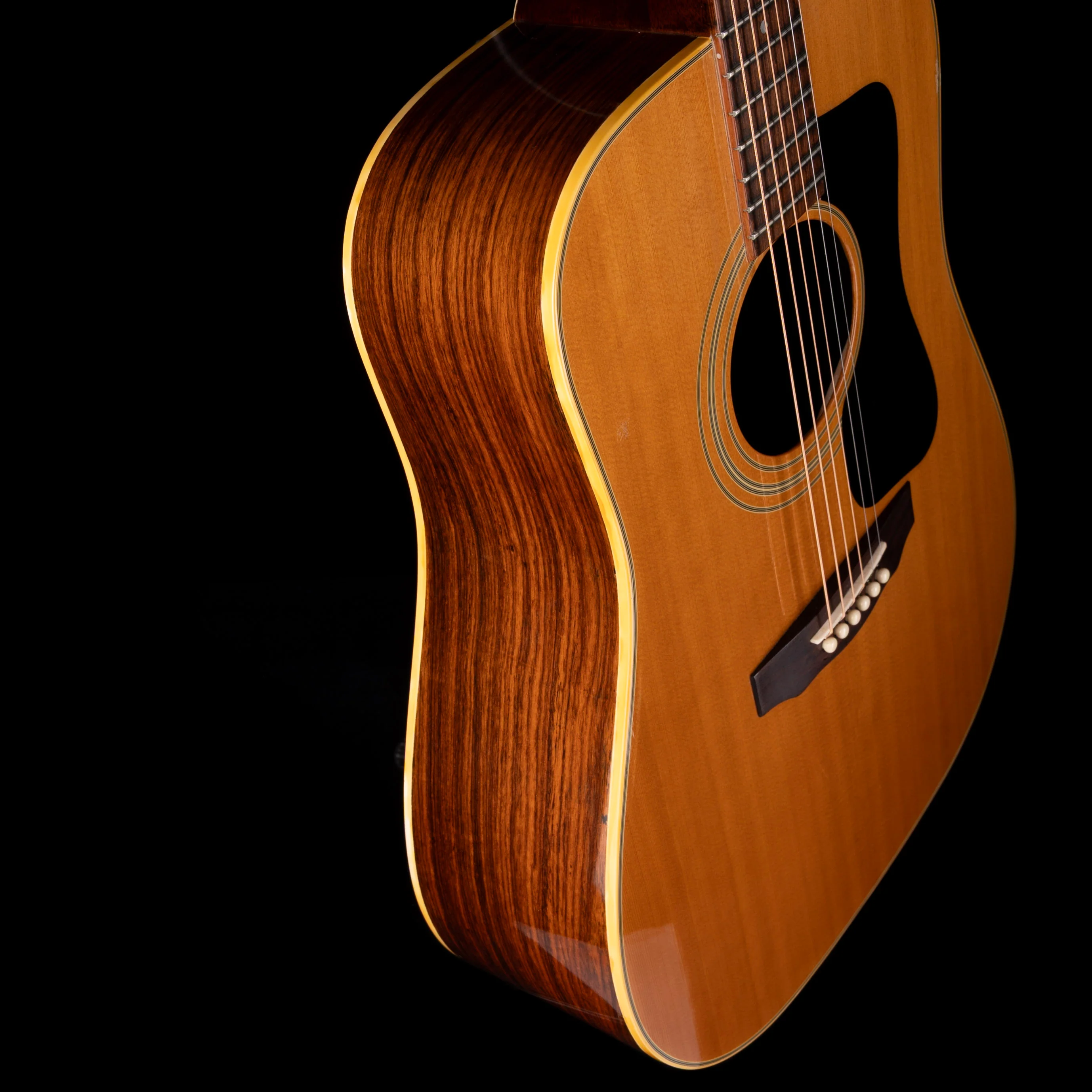 Pre Owned 1970's Rider RG-500 Acoustic Guitar Natural With Gig Bag - Image 6