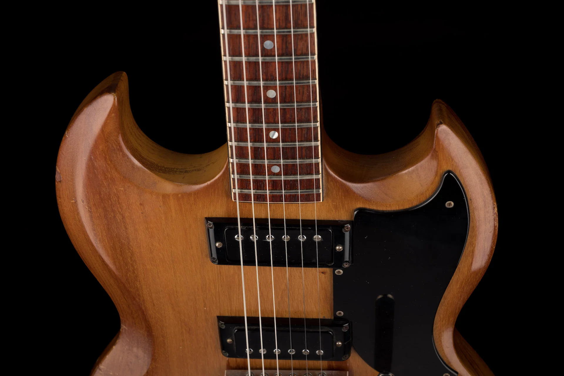 Pre Owned 1973 Gibson SG Special Walnut With Bigsby With Case - Image 3