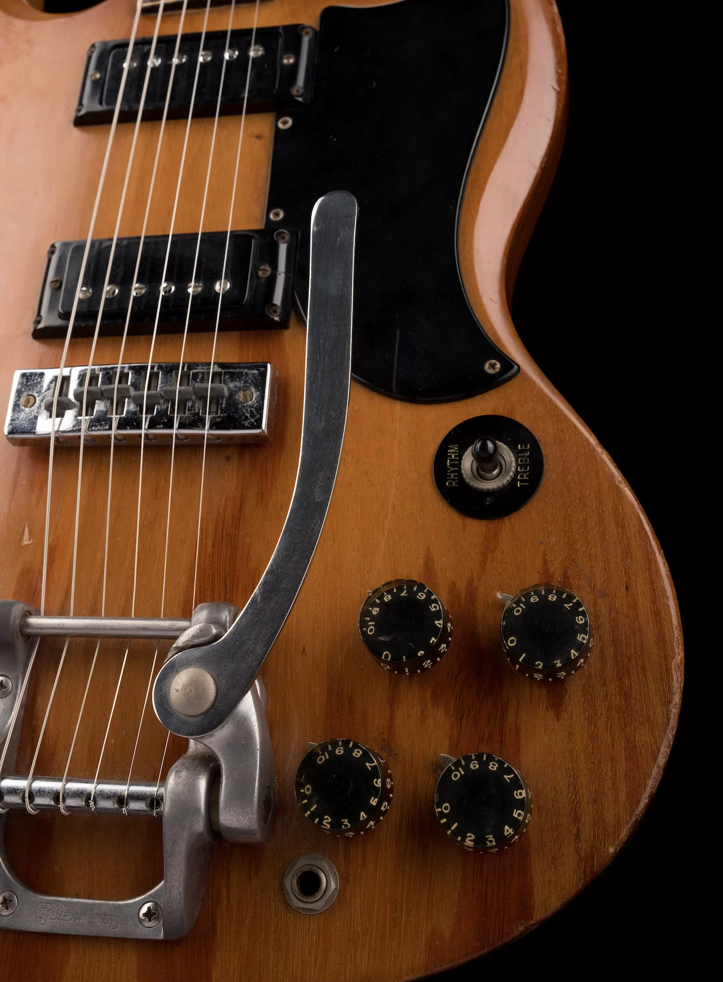 Pre Owned 1973 Gibson SG Special Walnut With Bigsby With Case - Image 8