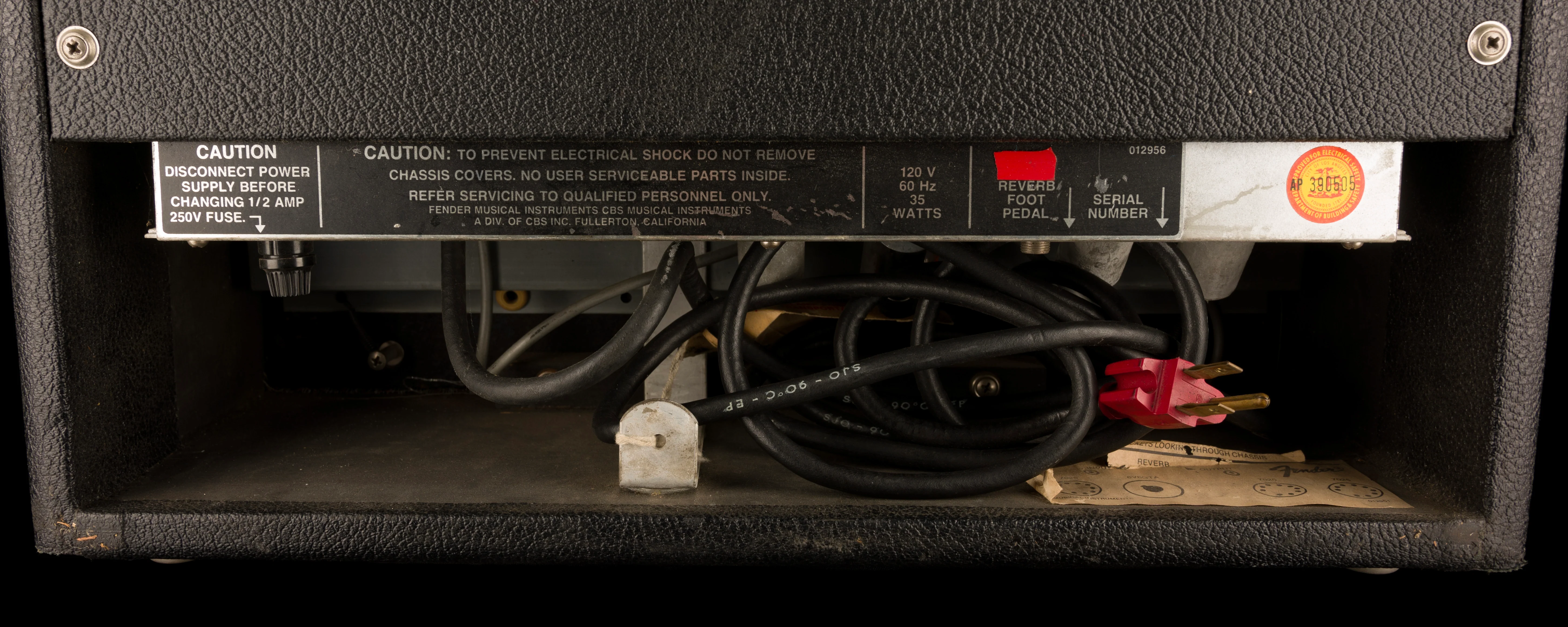 Vintage 1974 Fender Tube Reverb Unit Black - Image 6
