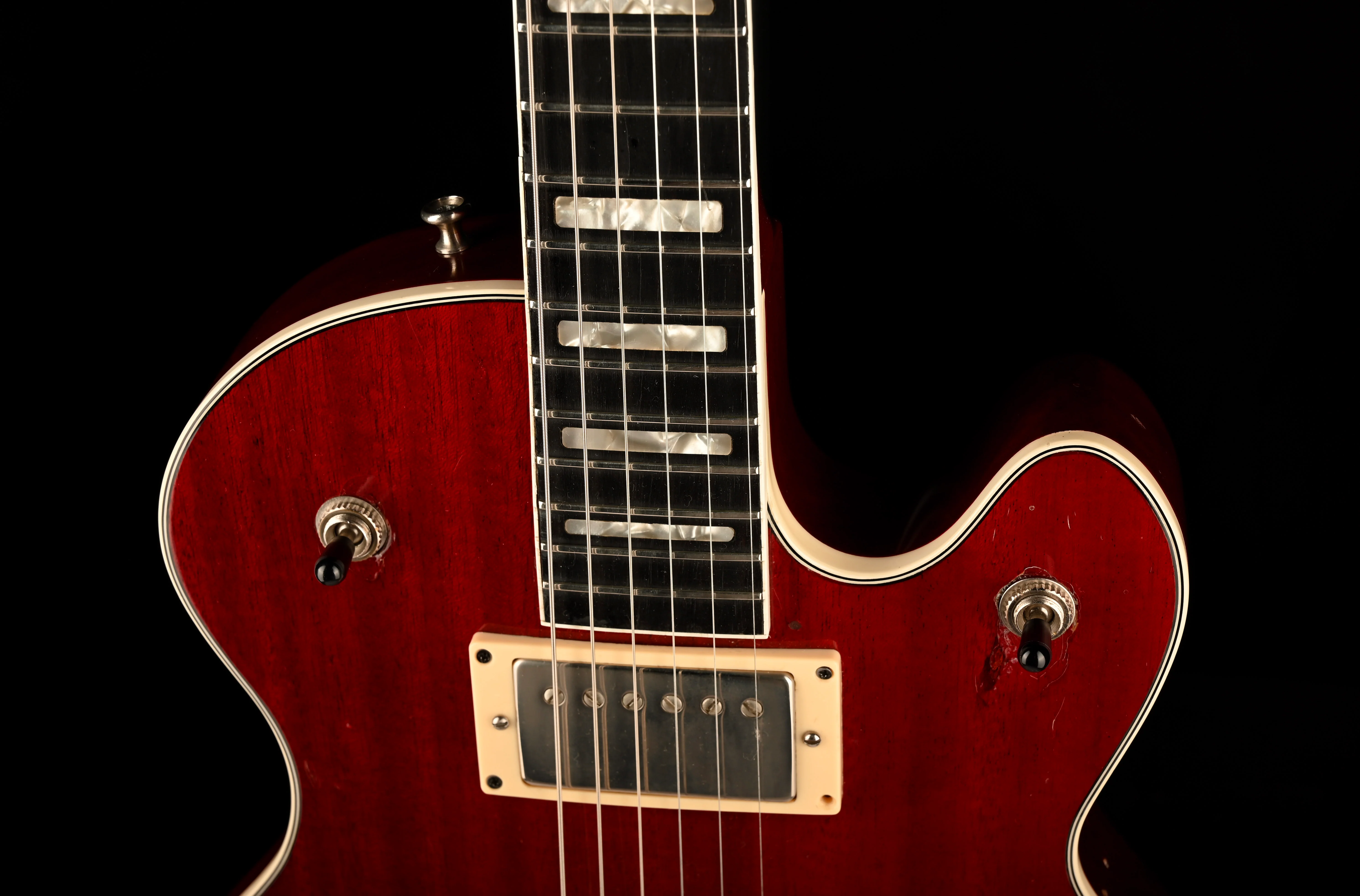 Vintage 1976 Hagstrom Swede Cherry Red Translucent With Case - Image 3