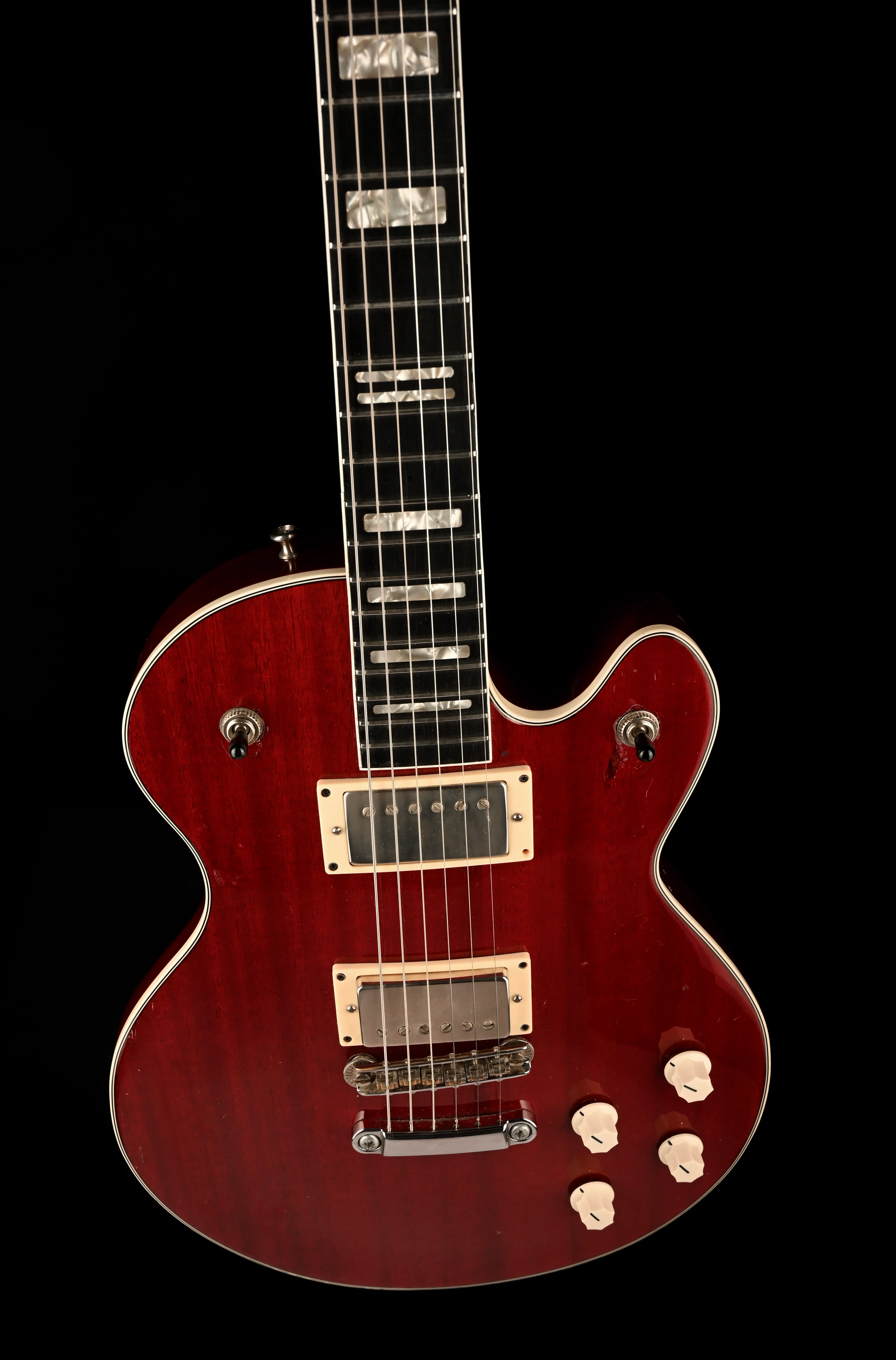 Vintage 1976 Hagstrom Swede Cherry Red Translucent With Case - Image 4