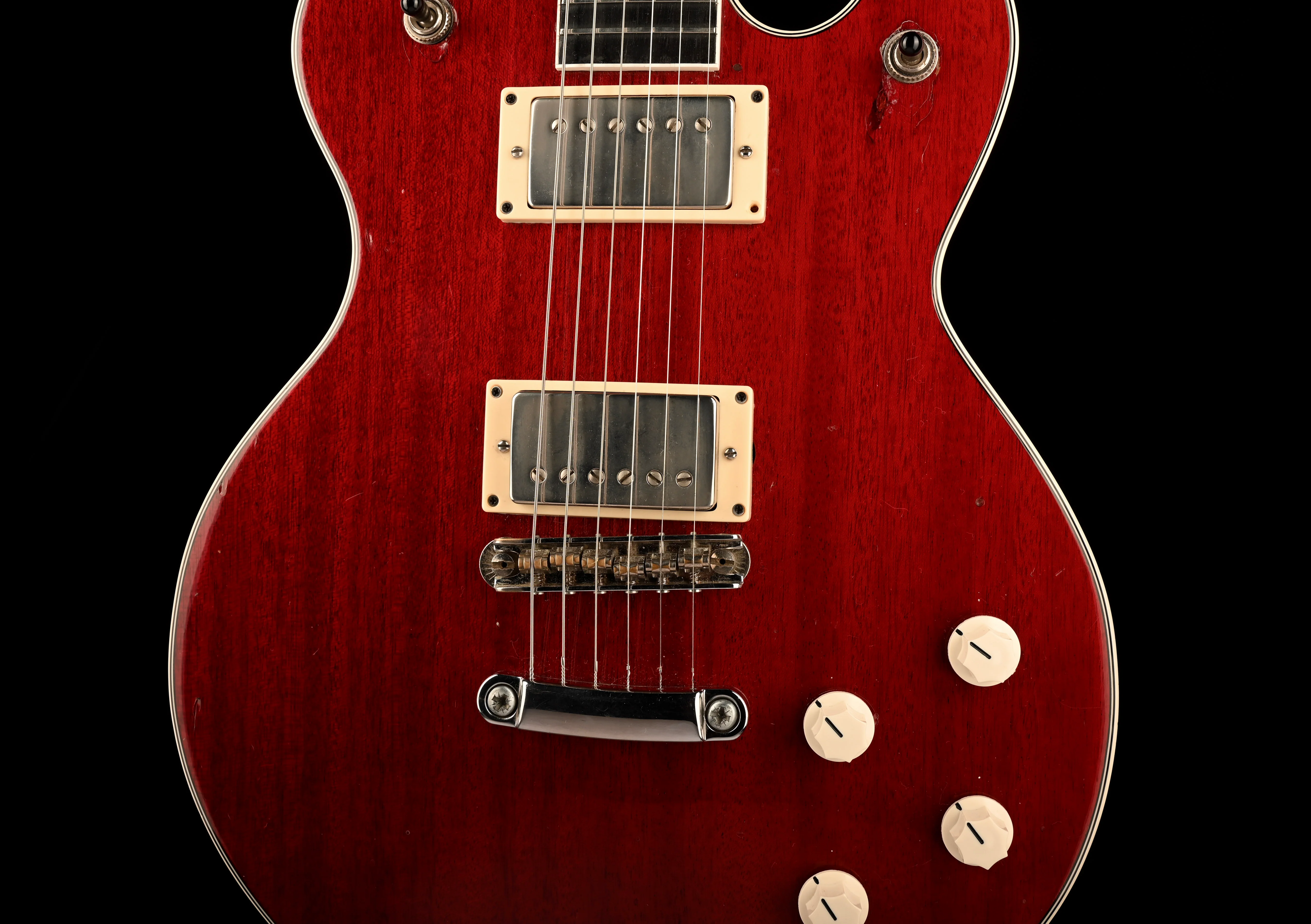 Vintage 1976 Hagstrom Swede Cherry Red Translucent With Case - Image 6