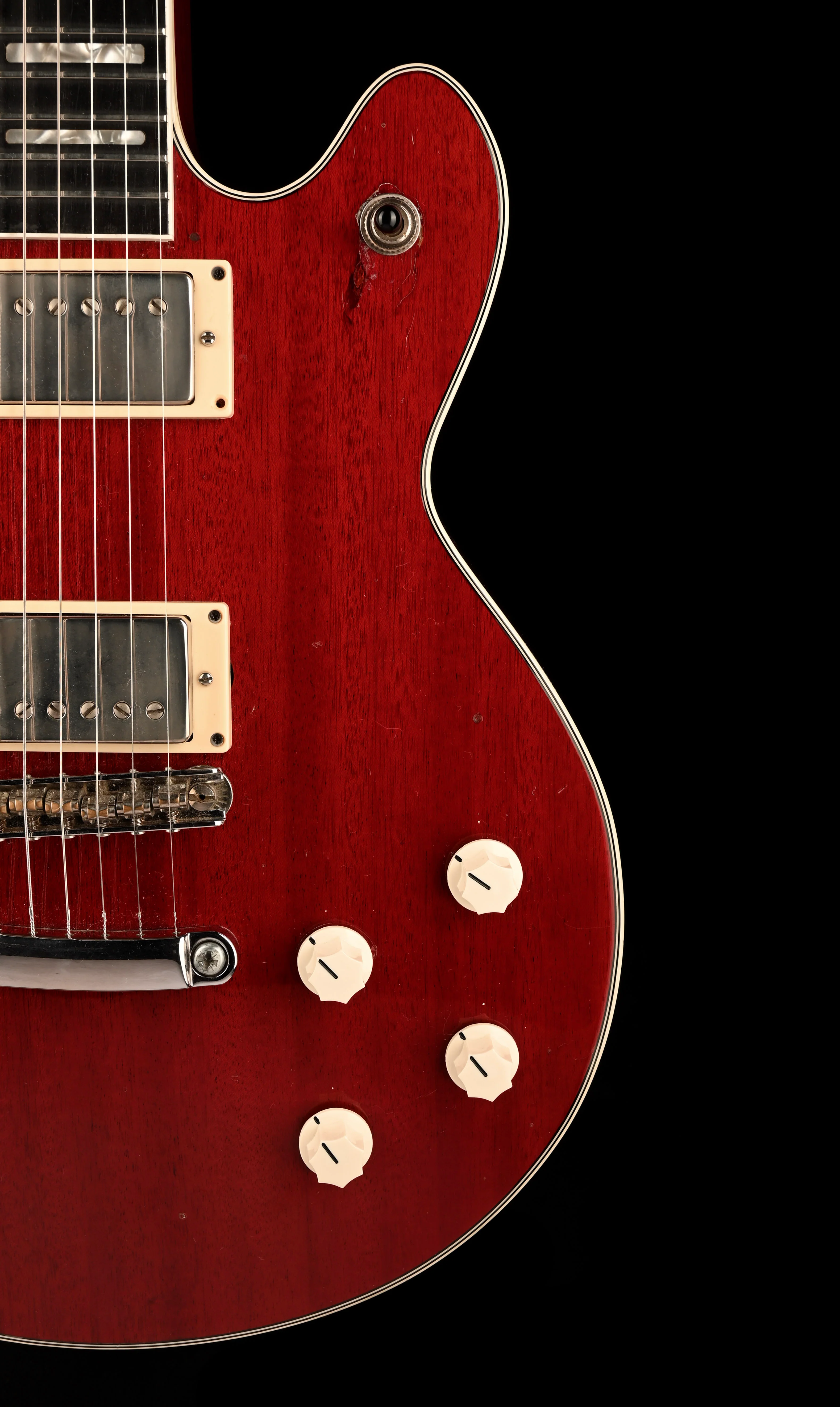 Vintage 1976 Hagstrom Swede Cherry Red Translucent With Case - Image 9