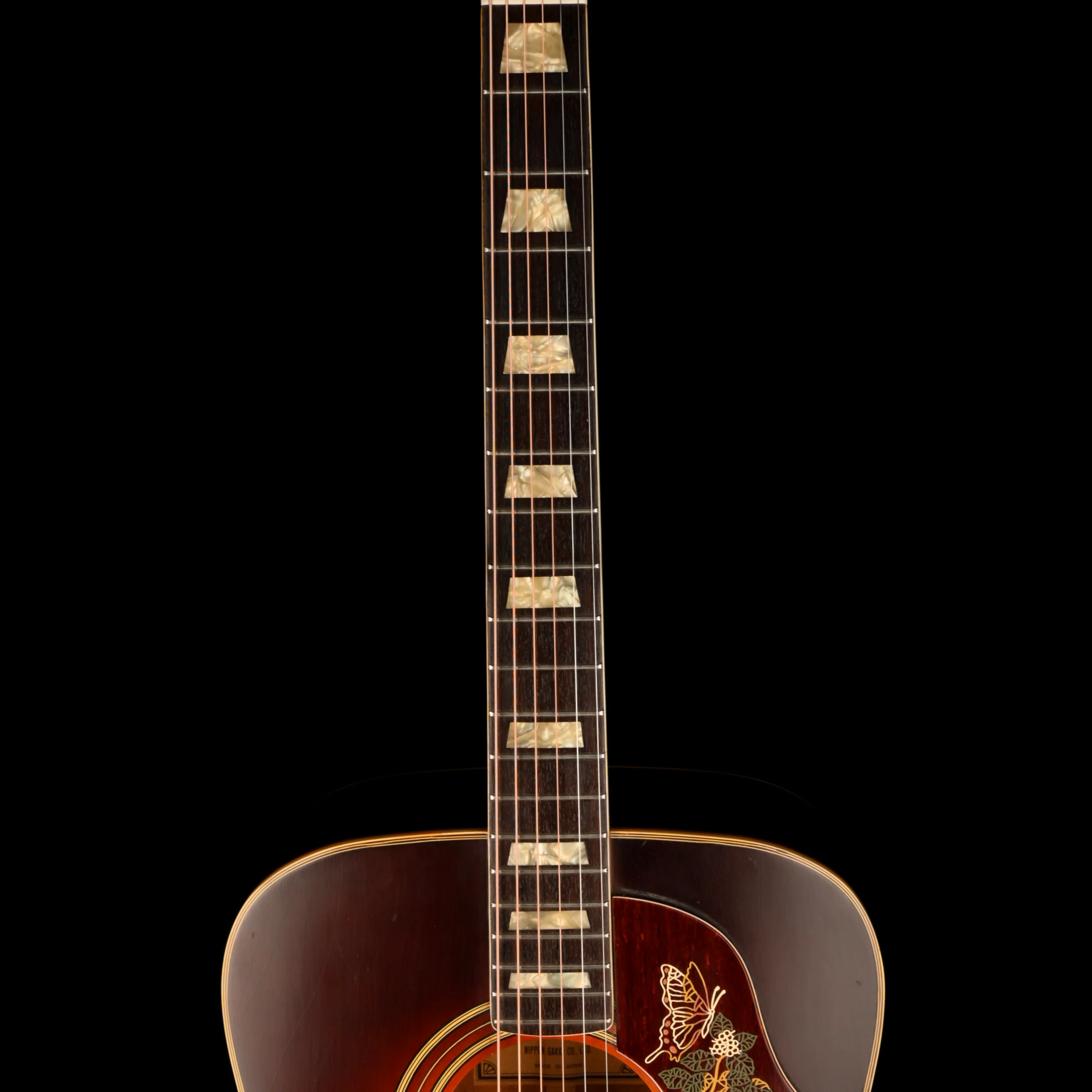 Pre Owned 1976 Yamaha FG-600S Sunburst Acoustic Guitar With Case - Image 7