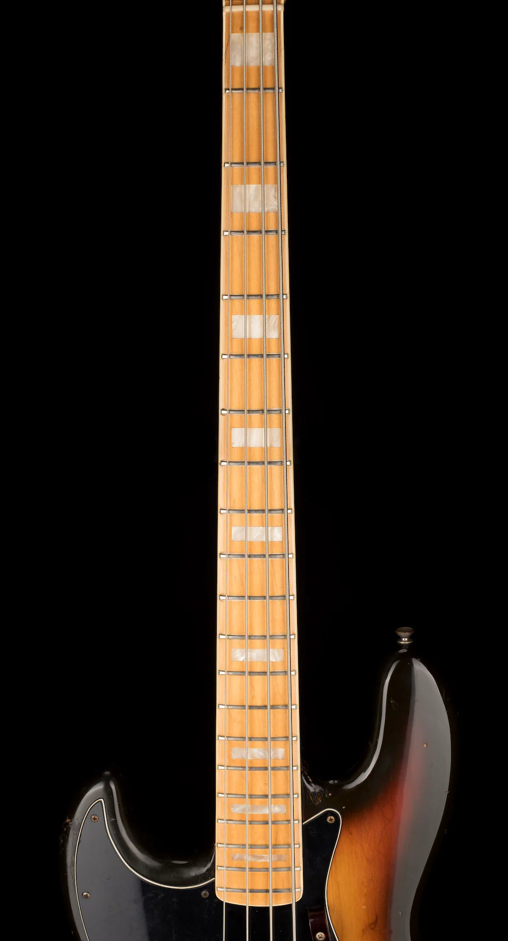 Pre Owned 1978 Fender Left-Handed Jazz Bass Sunburst Maple fretboard With OHSC - Image 12