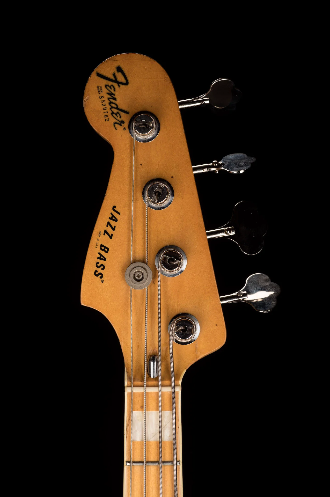 Pre Owned 1978 Fender Left-Handed Jazz Bass Sunburst Maple fretboard With OHSC - Image 13