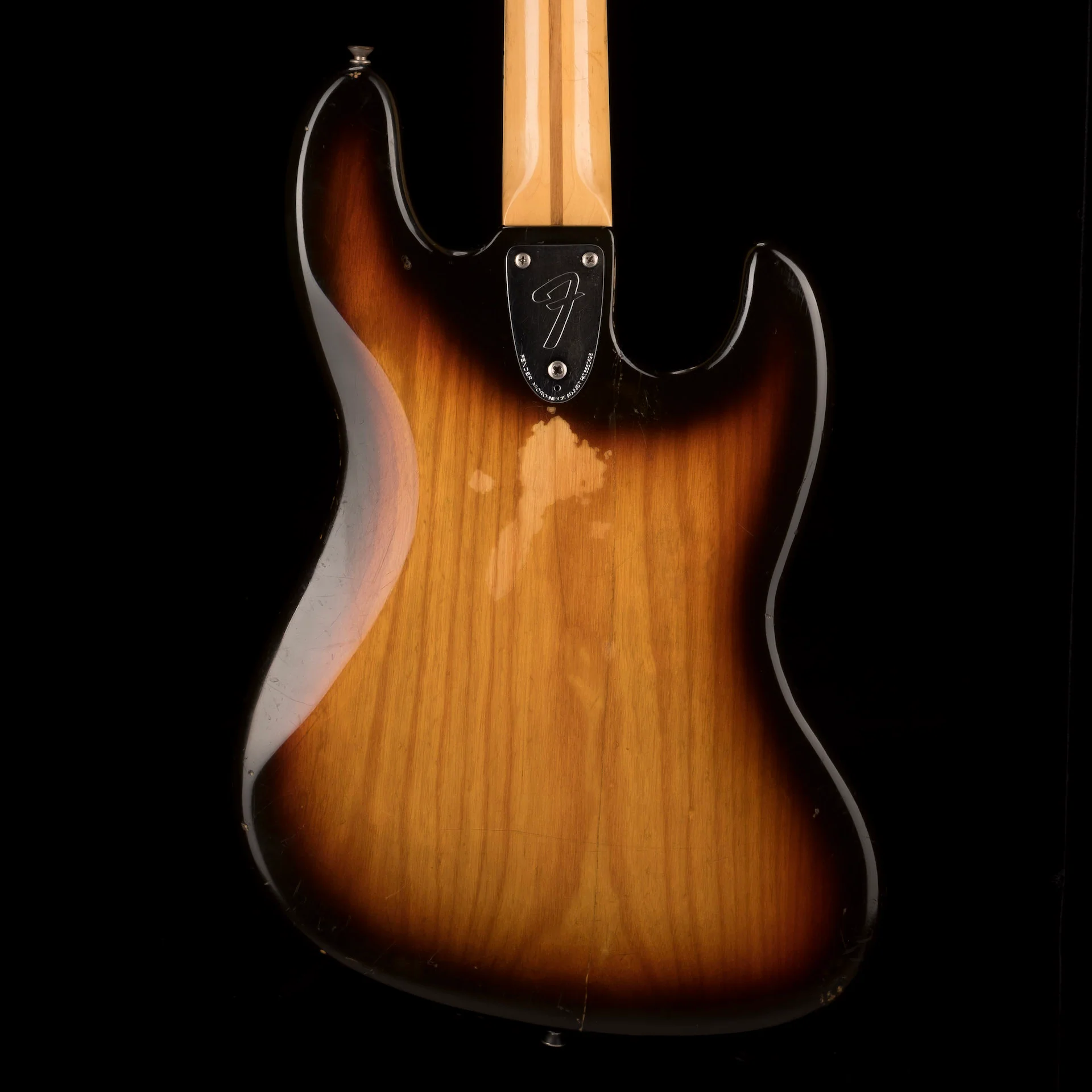 Pre Owned 1978 Fender Left-Handed Jazz Bass Sunburst Maple fretboard With OHSC - Image 14