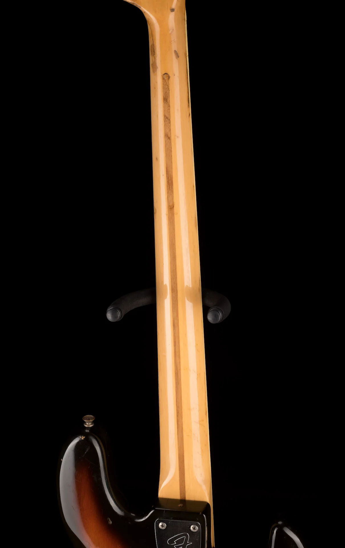 Pre Owned 1978 Fender Left-Handed Jazz Bass Sunburst Maple fretboard With OHSC - Image 17