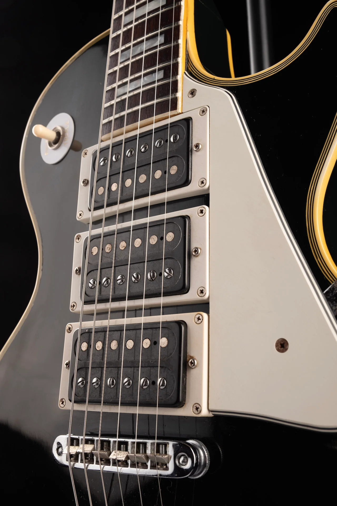 Pre Owned 1978 Greco EG600P Peter Frampton LP Custom 3-Pickup Black Beauty With OHSC - Image 6