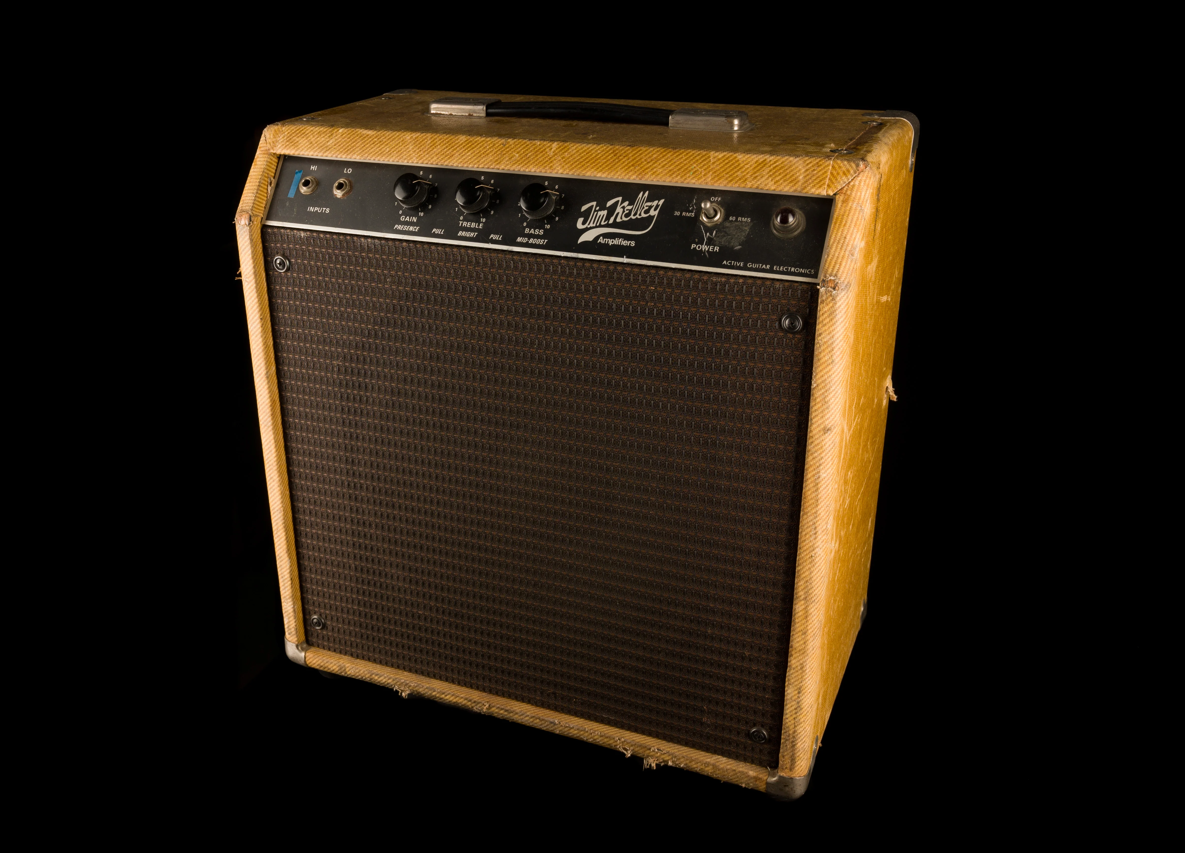Pre Owned 1979 Jim Kelley 30/60 Reverb Guitar Amp Combo Tweed - Image 2