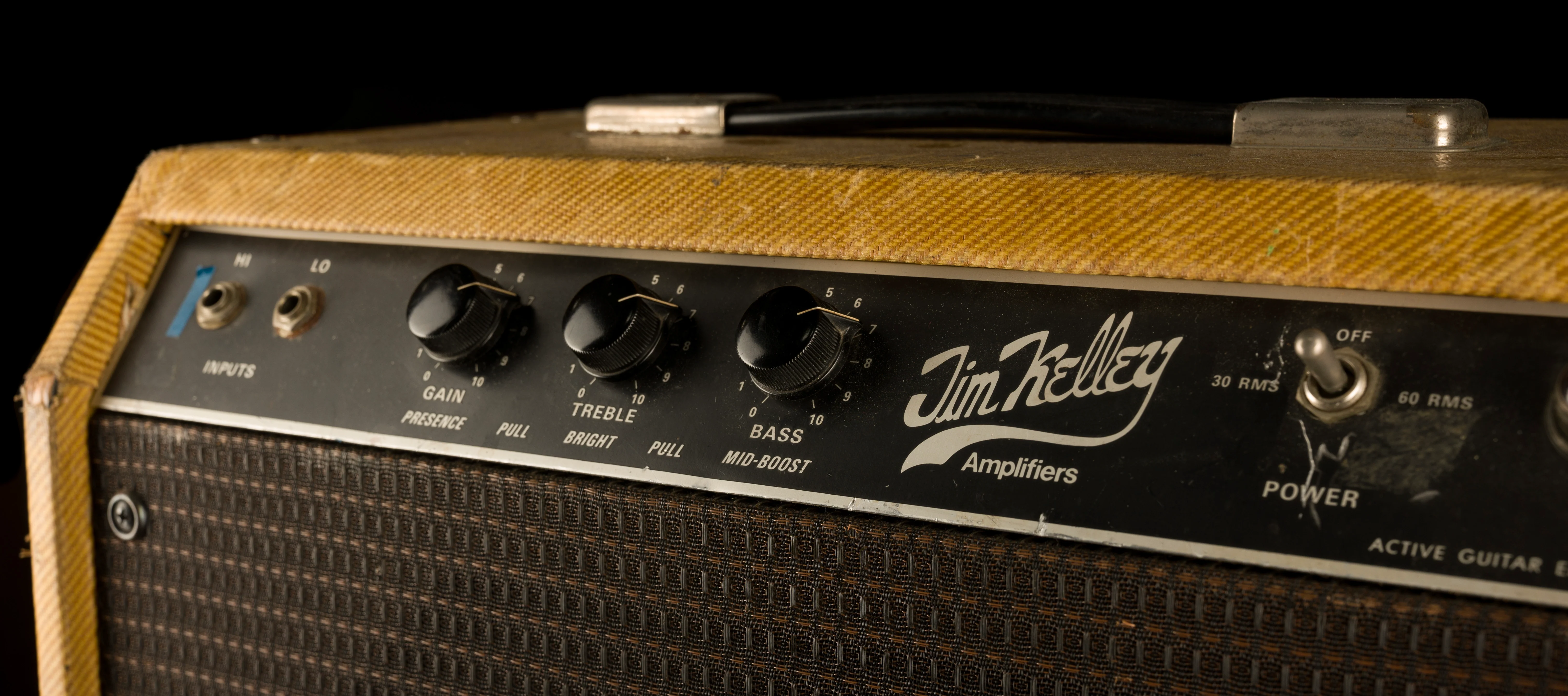 Pre Owned 1979 Jim Kelley 30/60 Reverb Guitar Amp Combo Tweed - Image 3