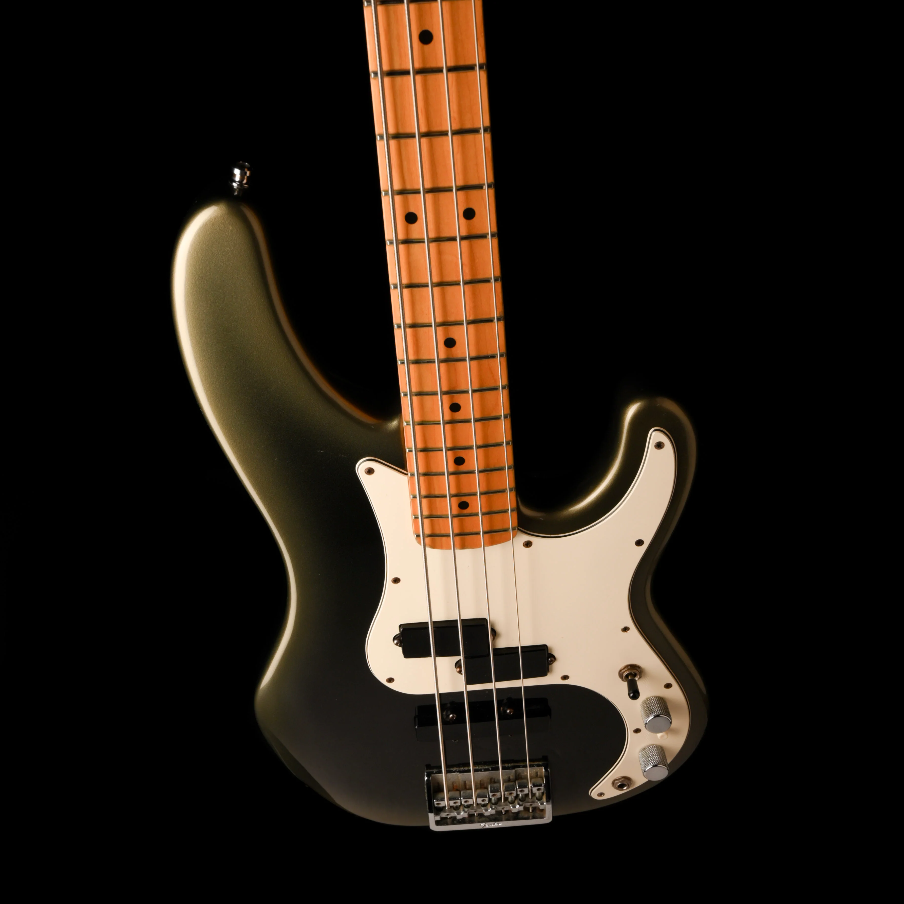 Vintage 1989 Fender Precision Bass Plus Black Pearl Burst With Gig Bag - Image 3