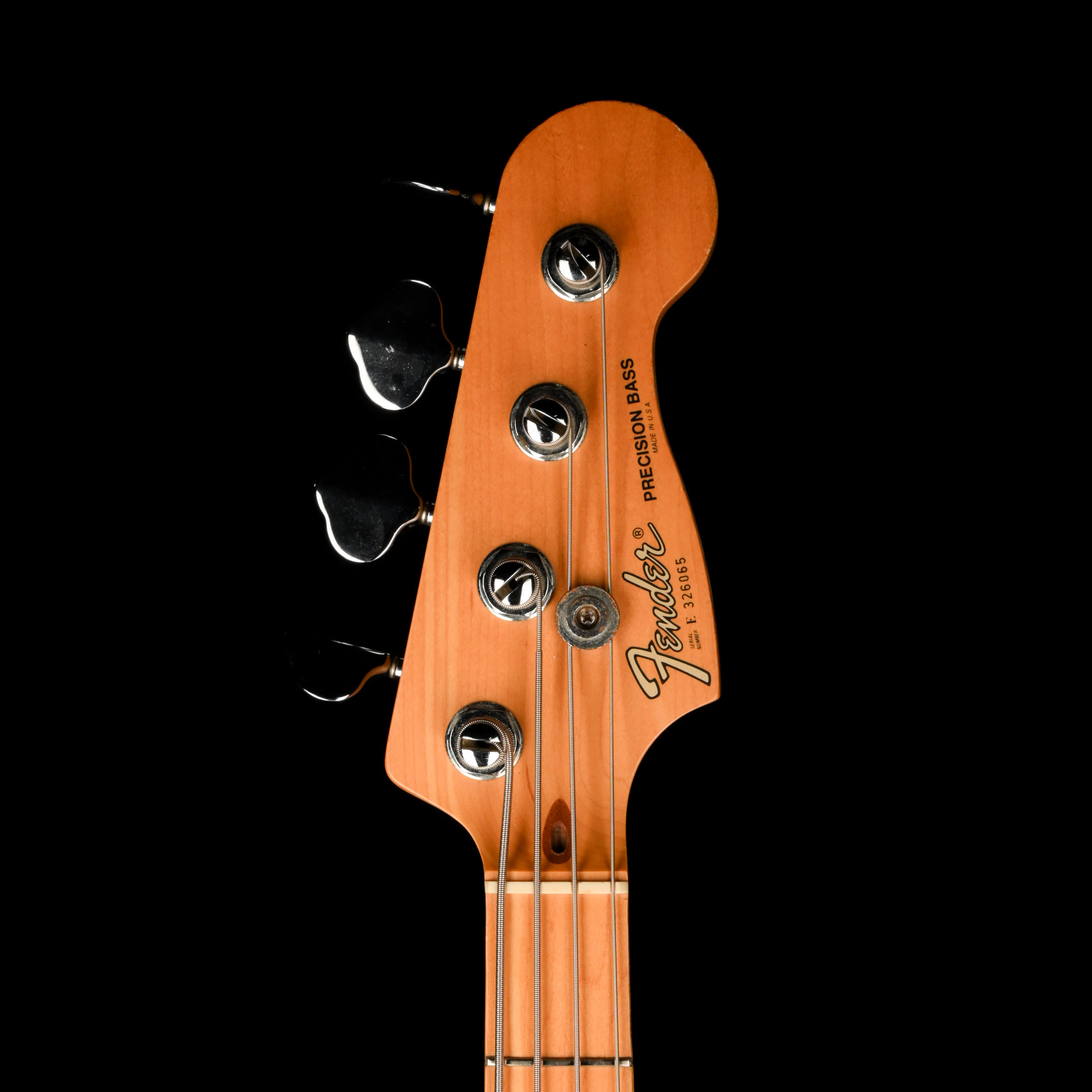 Vintage 1989 Fender Precision Bass Plus Black Pearl Burst With Gig Bag - Image 8
