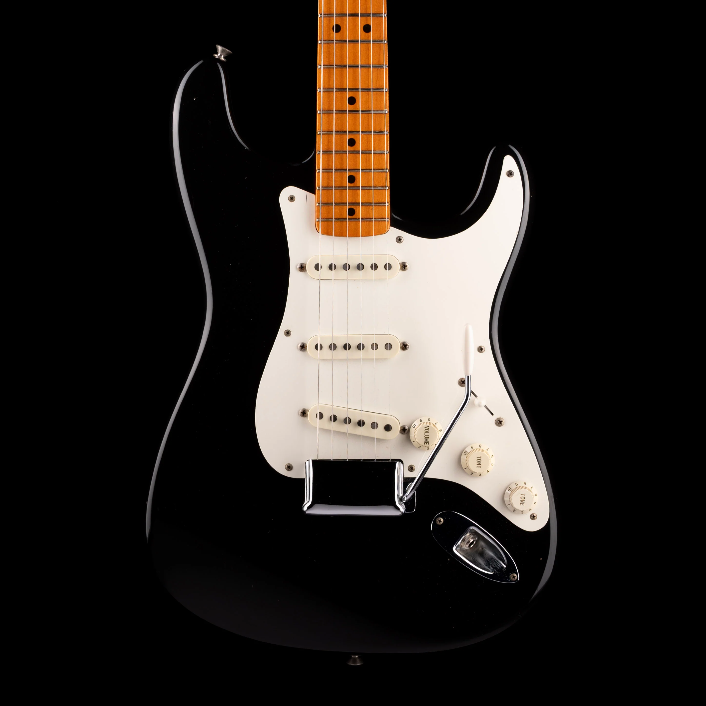 Vintage '87 Fender American Vintage '57 Stratocaster Black Electric Guitar With OHSC