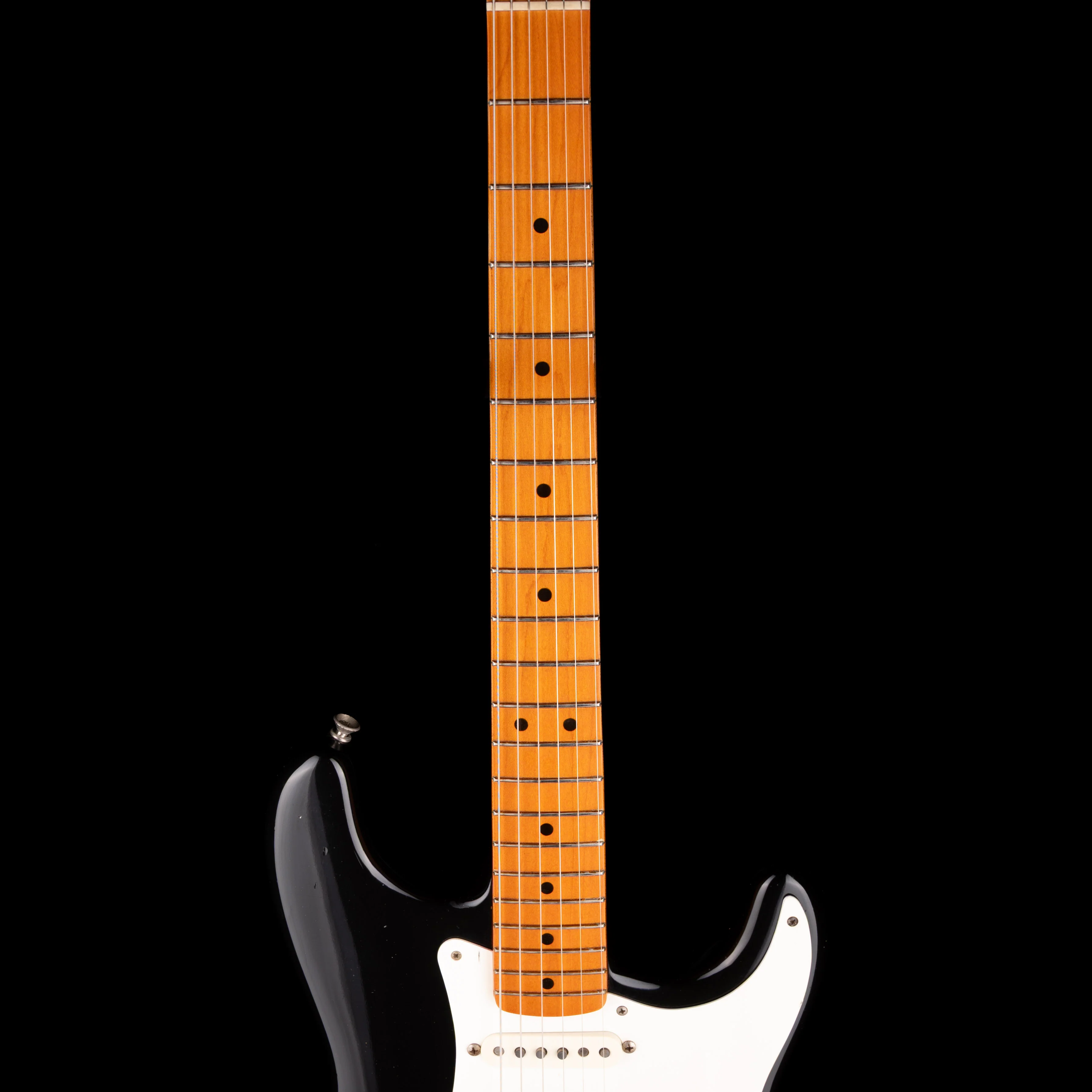 Vintage '87 Fender American Vintage '57 Stratocaster Black Electric Guitar With OHSC - Image 7