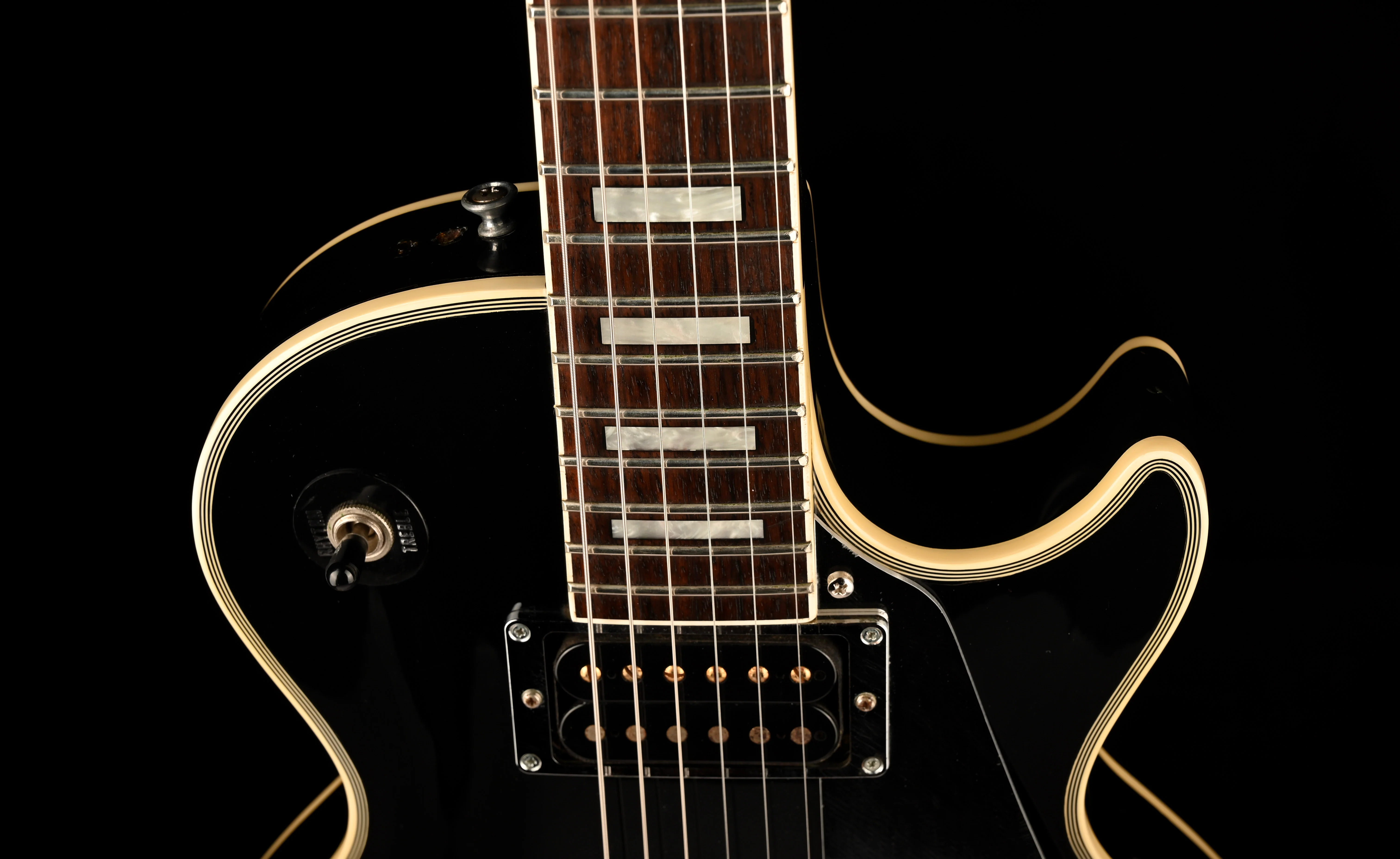 Vintage 1984 Greco Model EGC-550 John Sykes Custom LP Black With Case - Image 3