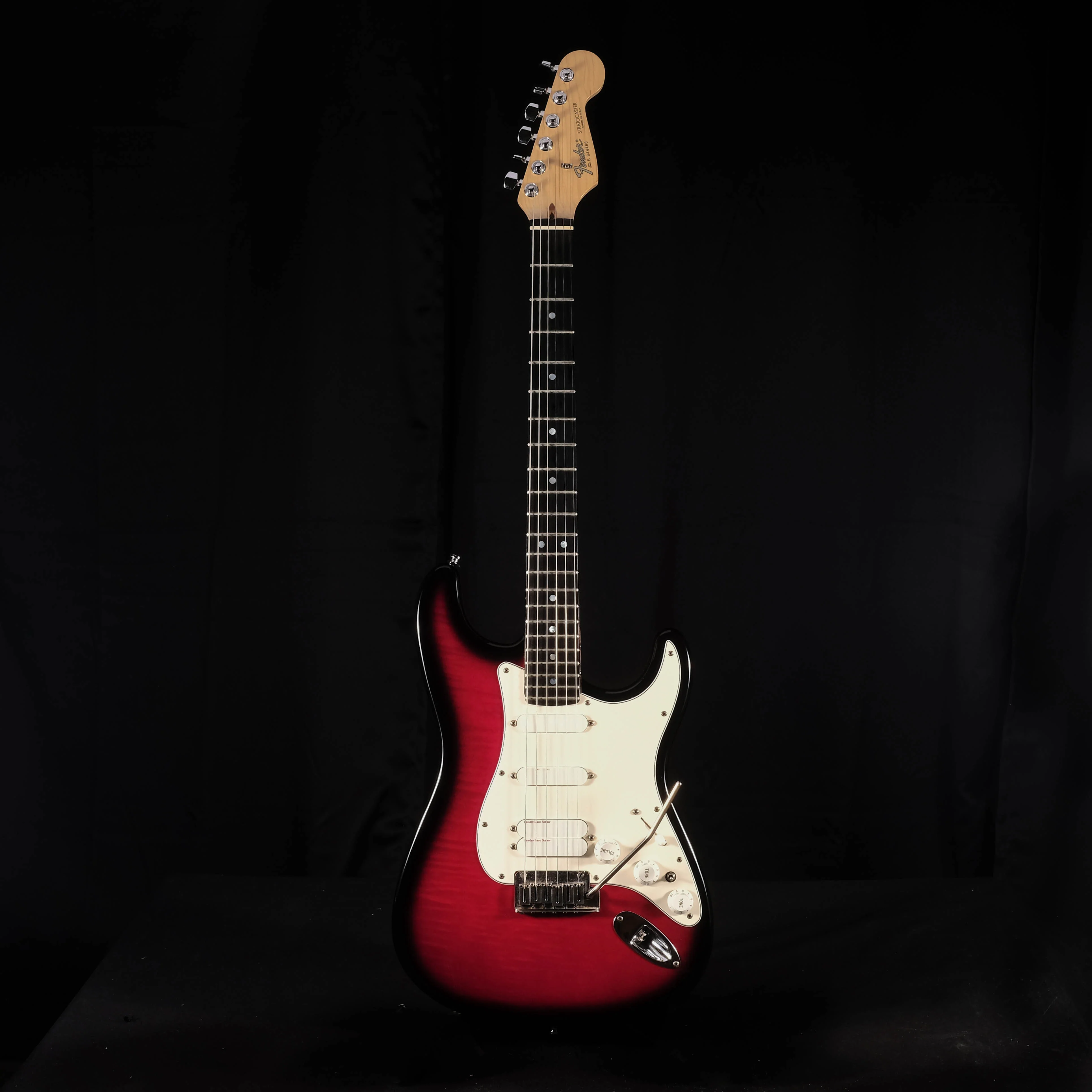 Pre Owned 1989 Fender American Ultra Stratocaster Crimson burst With OHSC - Image 2