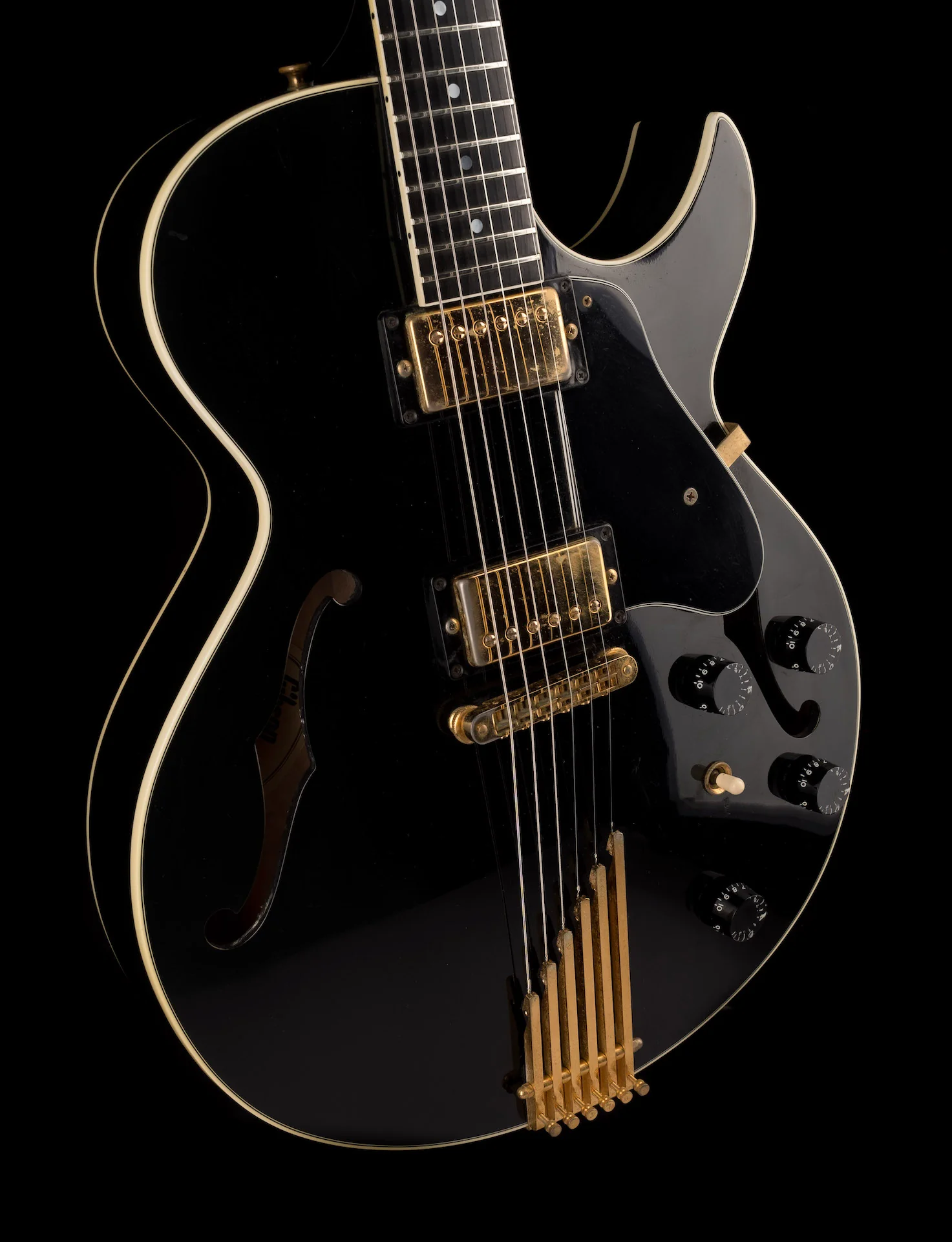 Pre Owned 1989 Gibson Howard Roberts Fusion II Black with OHSC - Image 10
