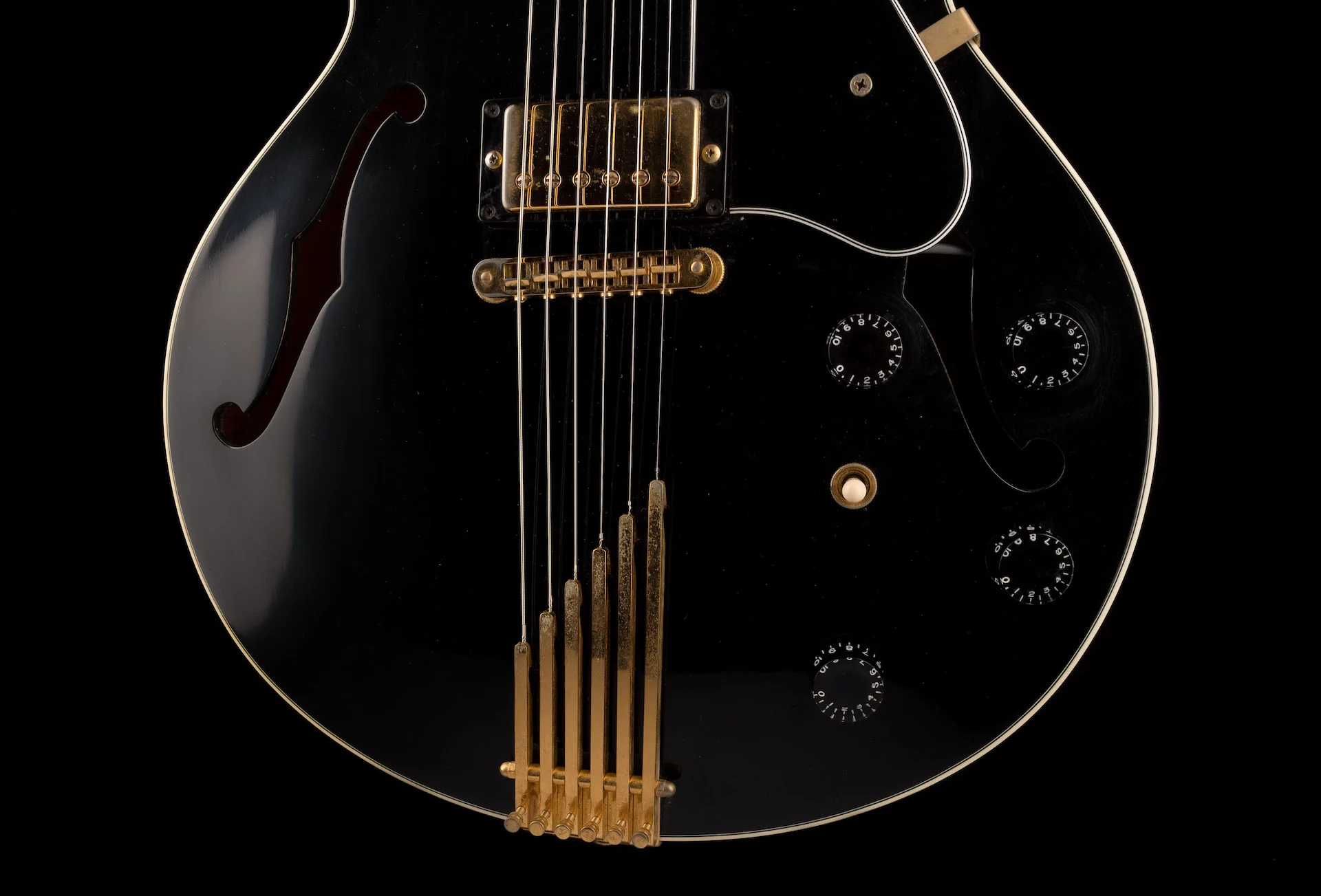 Pre Owned 1989 Gibson Howard Roberts Fusion II Black with OHSC - Image 5