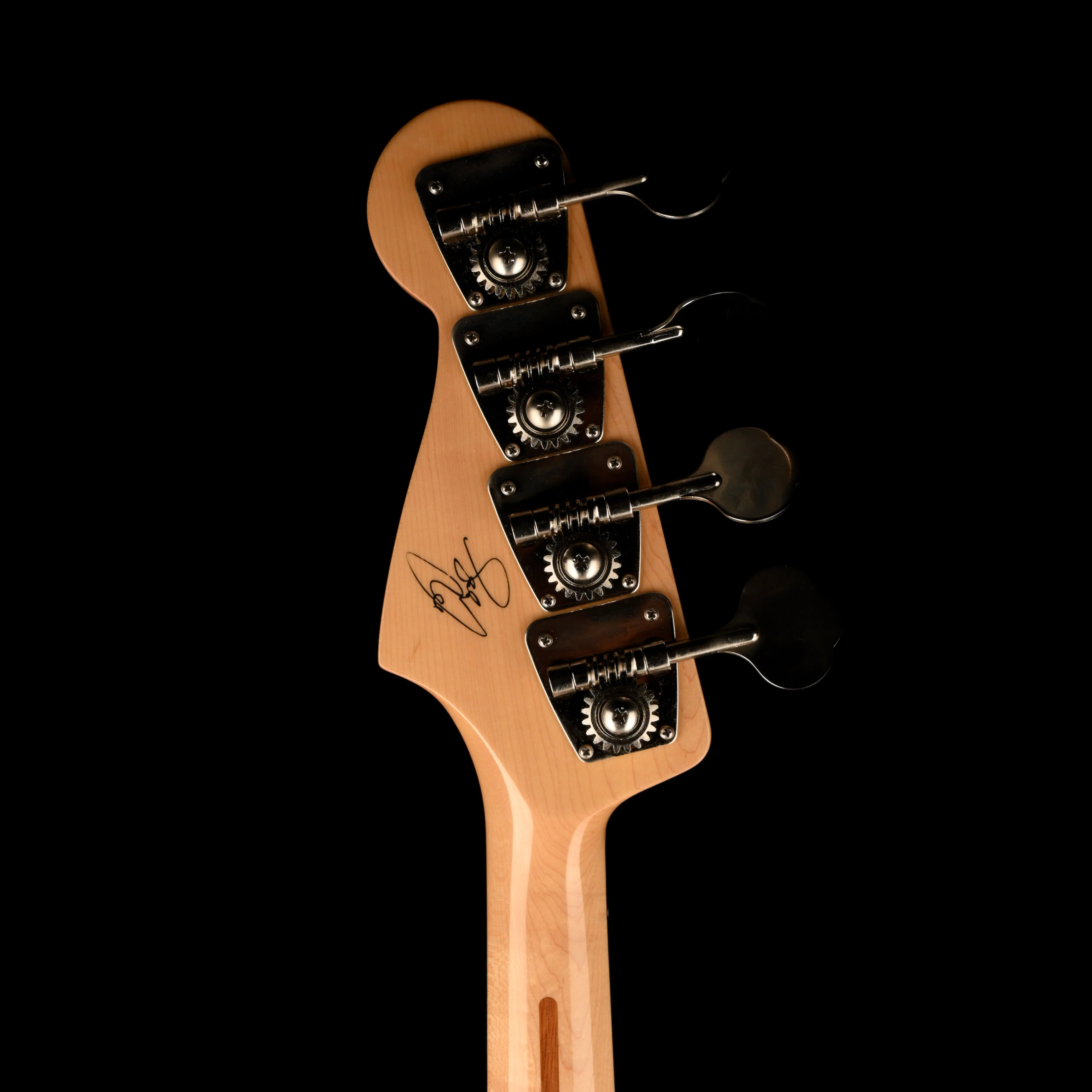 Pre Owned 1990 Fender Geddy Lee Jazz Bass Black With Case - Image 13