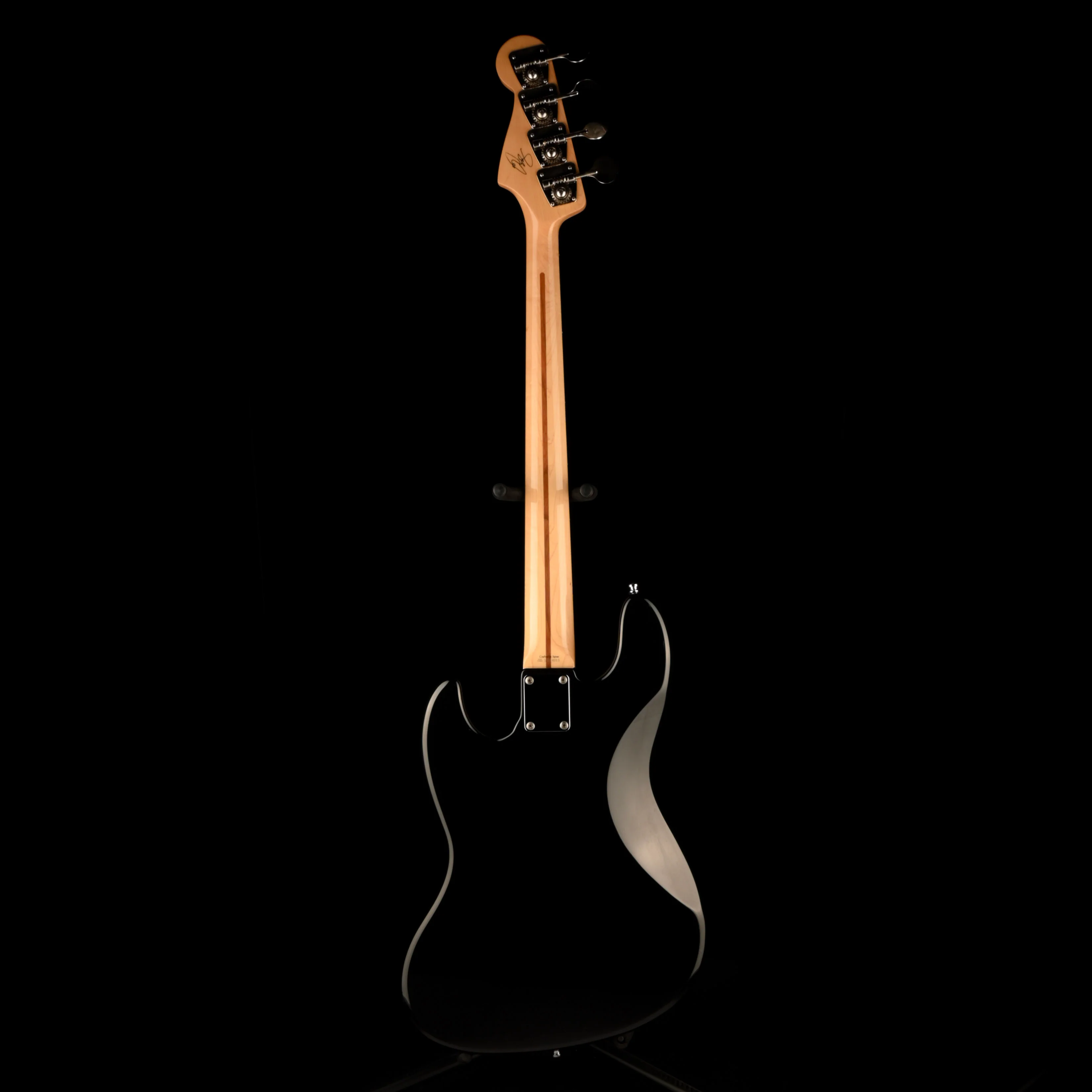 Pre Owned 1990 Fender Geddy Lee Jazz Bass Black With Case - Image 9