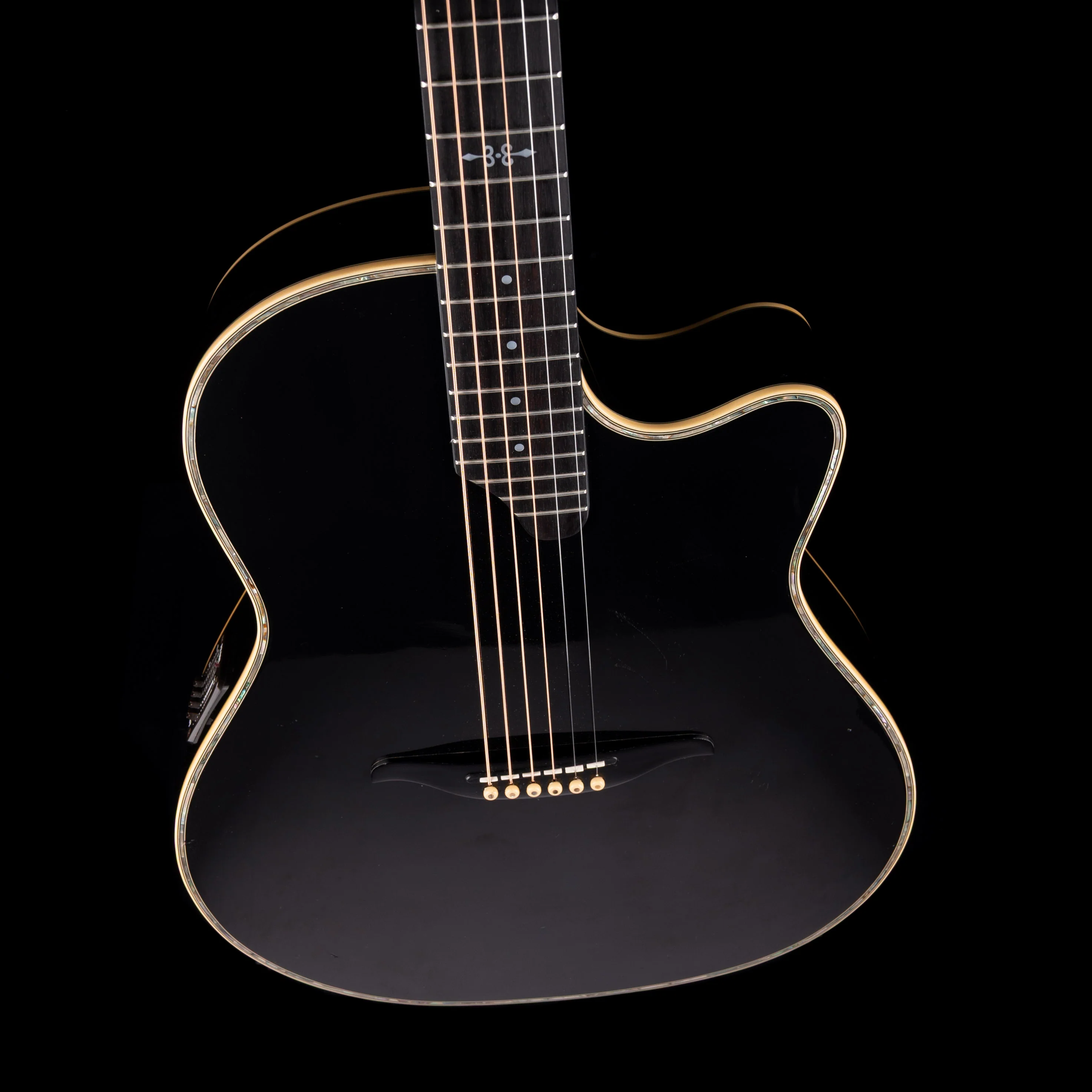 Pre Owned 1990's Alvarez Yairi YD-88 Acoustic Electric Black Gloss With HSC - Image 3