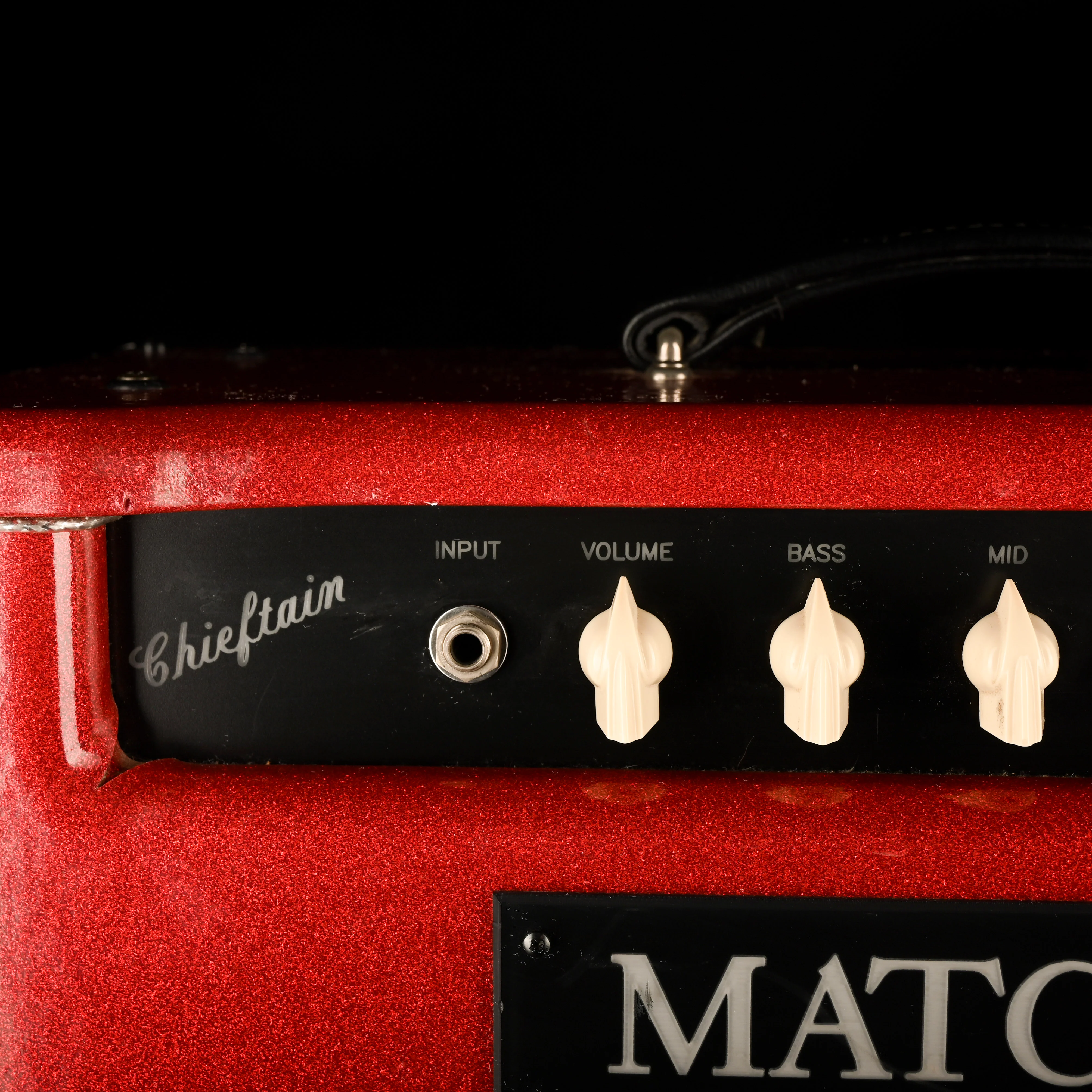 Pre Owned 1991-1998 Matchless Mark Sampson-era Chieftain 1x12" Guitar Amp Combo Red Sparkle - Image 4