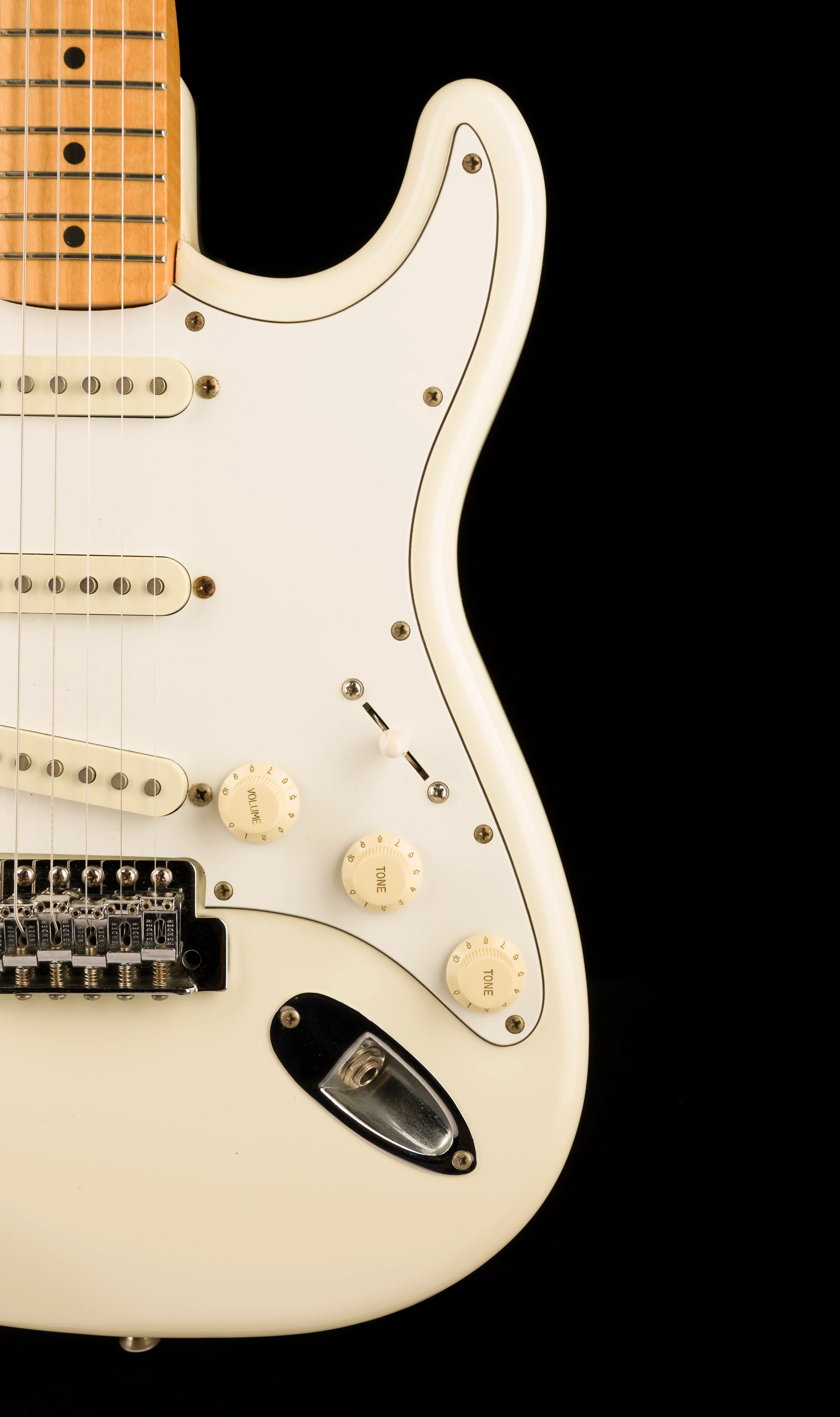 Pre Owned 1991 Fender Standard Stratocaster Arctic White Maple Neck With Gig Bag - Image 9