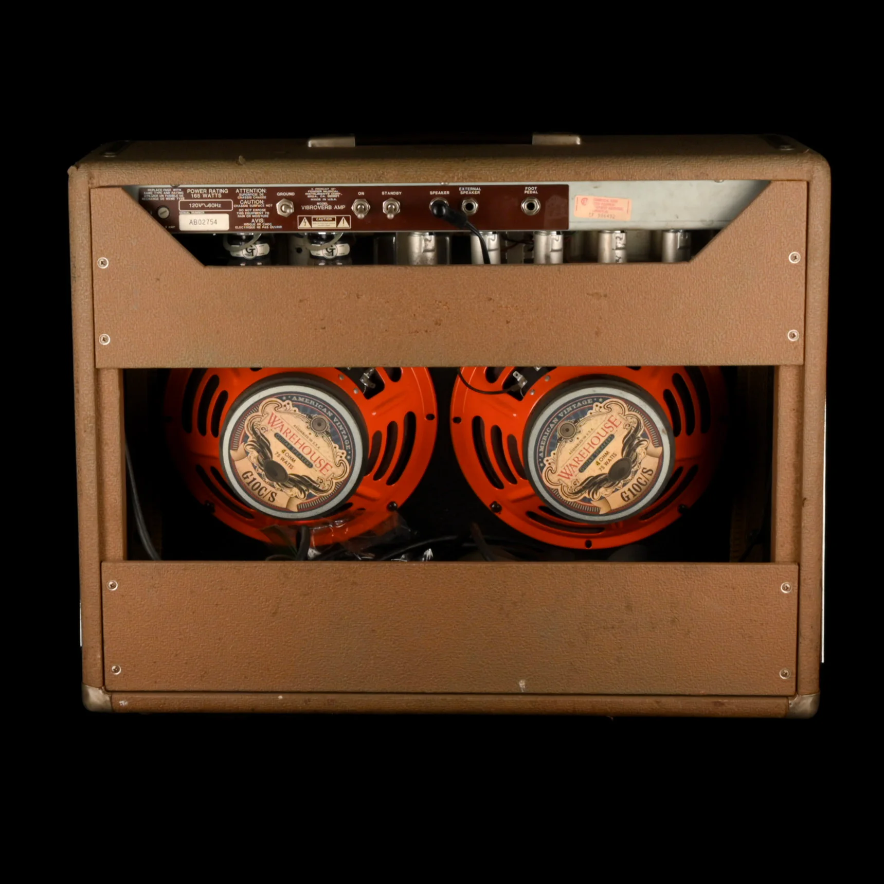 Pre Owned 1993 Fender '63 Vibroverb Reissue Guitar Amp Combo Brown - Image 11