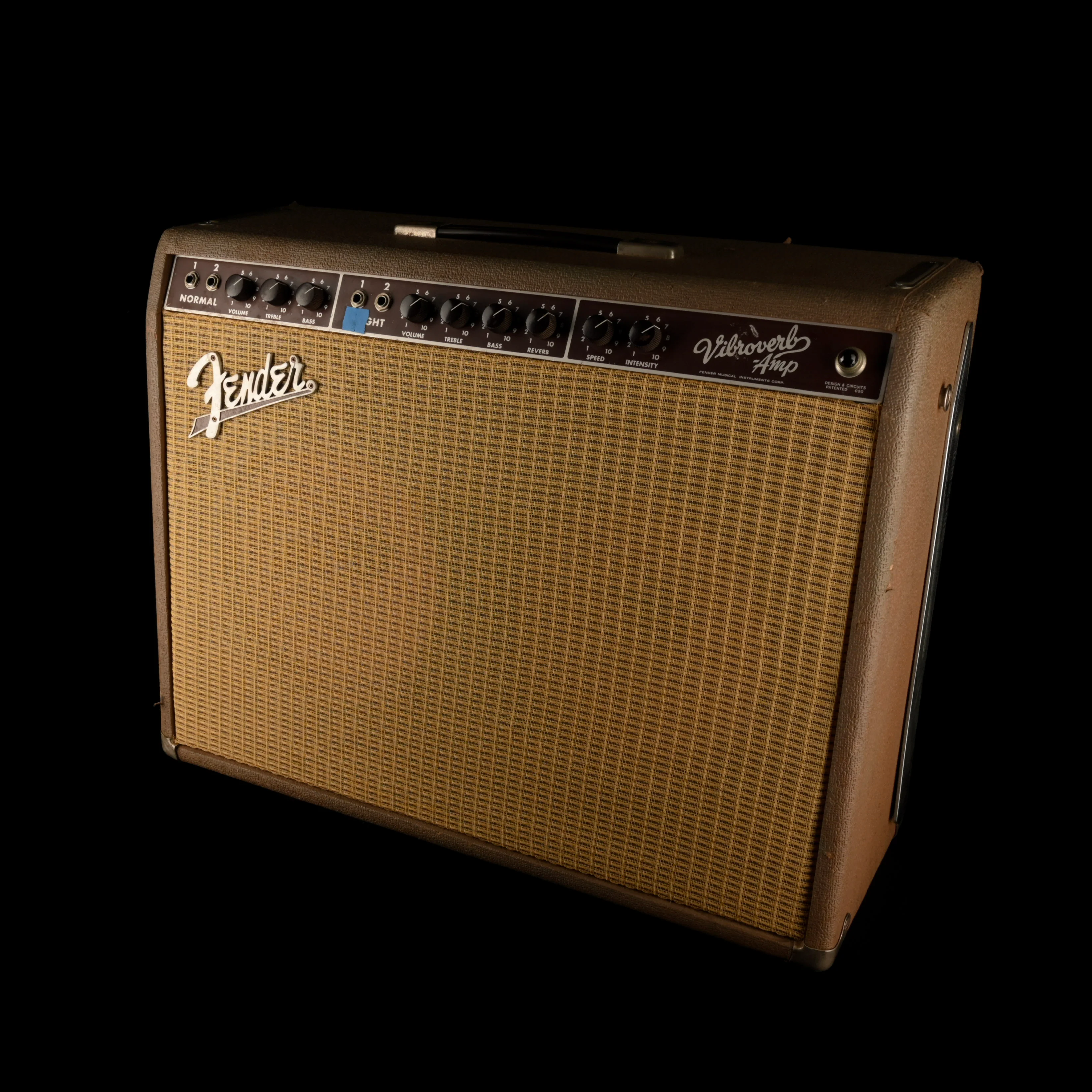 Pre Owned 1993 Fender '63 Vibroverb Reissue Guitar Amp Combo Brown - Image 2