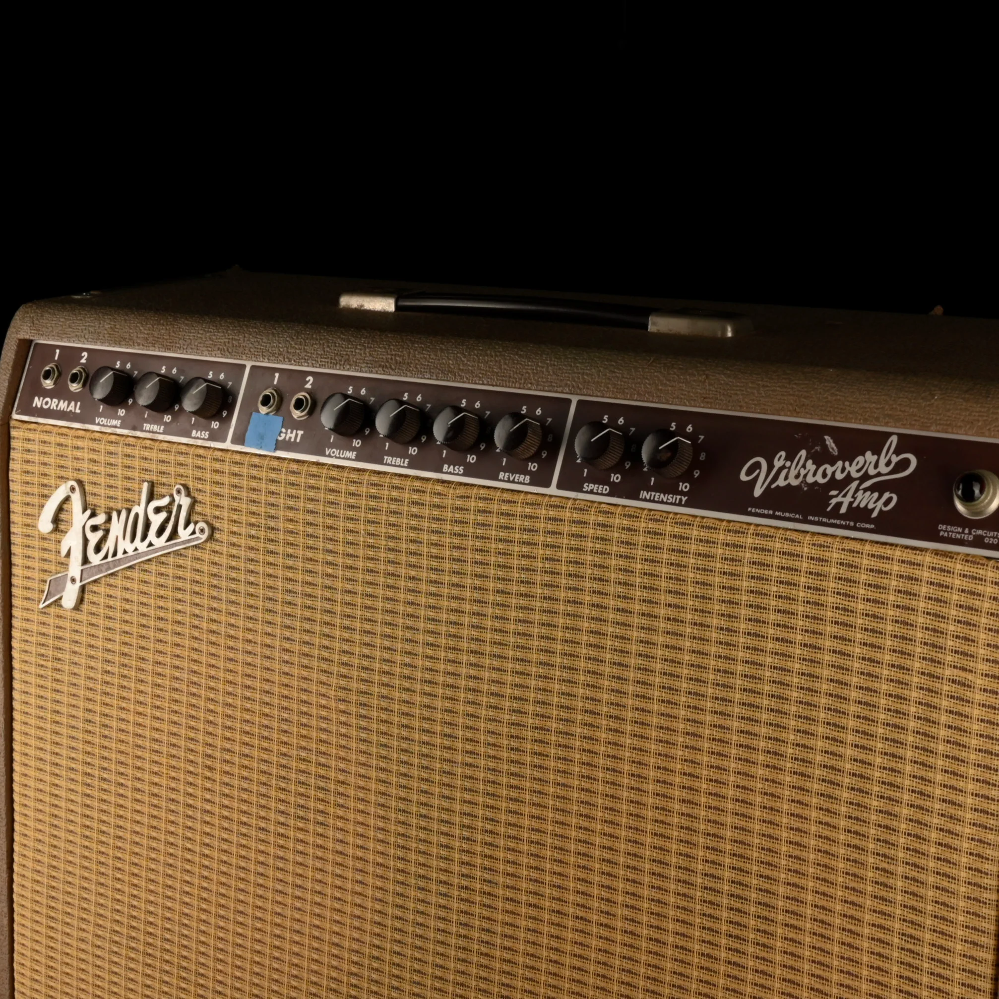Pre Owned 1993 Fender '63 Vibroverb Reissue Guitar Amp Combo Brown - Image 3