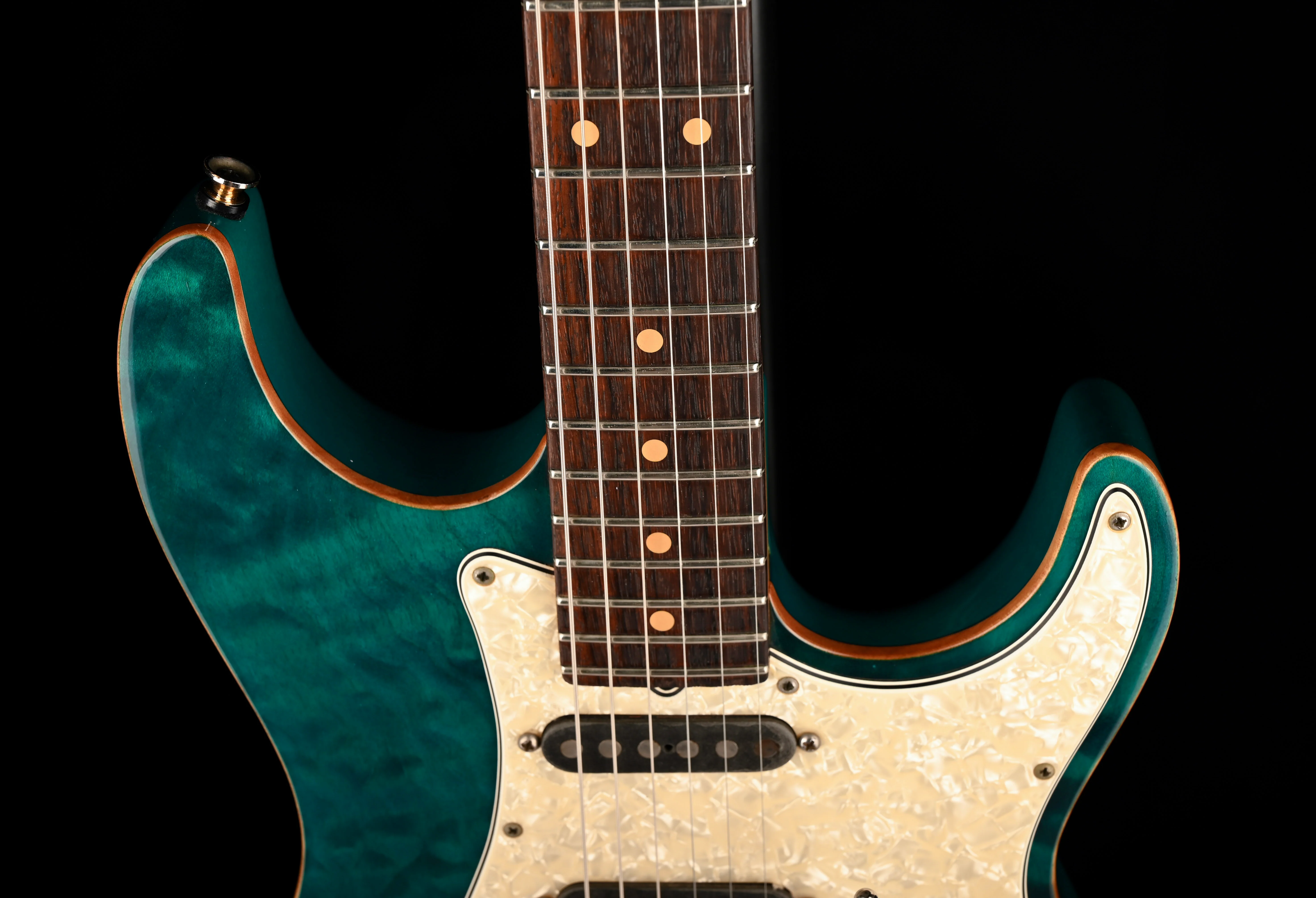 Pre Owned 1993 Tom Anderson Drop Top Classic HSS Bora Bora Blue with OHSC - Image 3