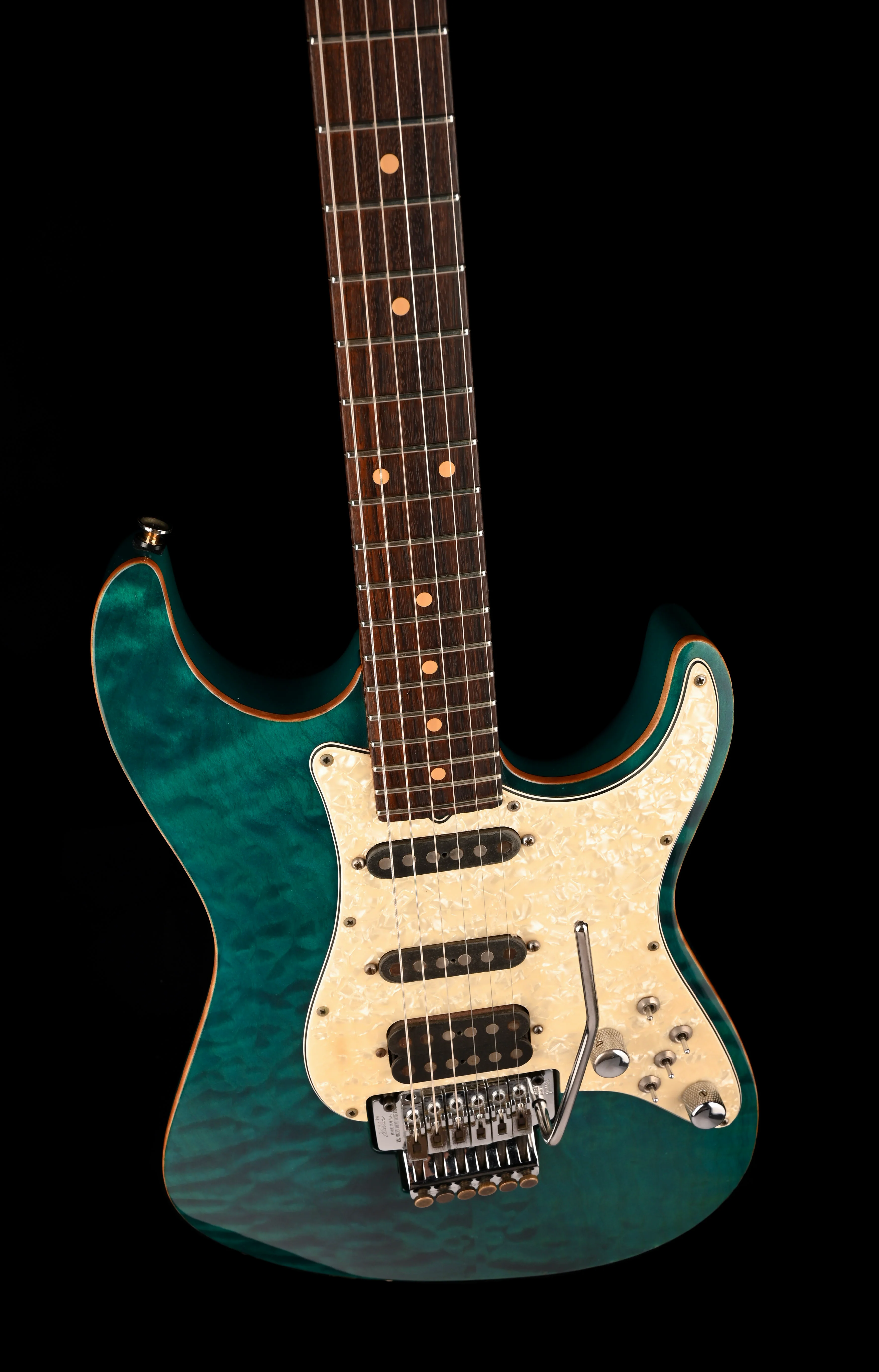Pre Owned 1993 Tom Anderson Drop Top Classic HSS Bora Bora Blue with OHSC - Image 4