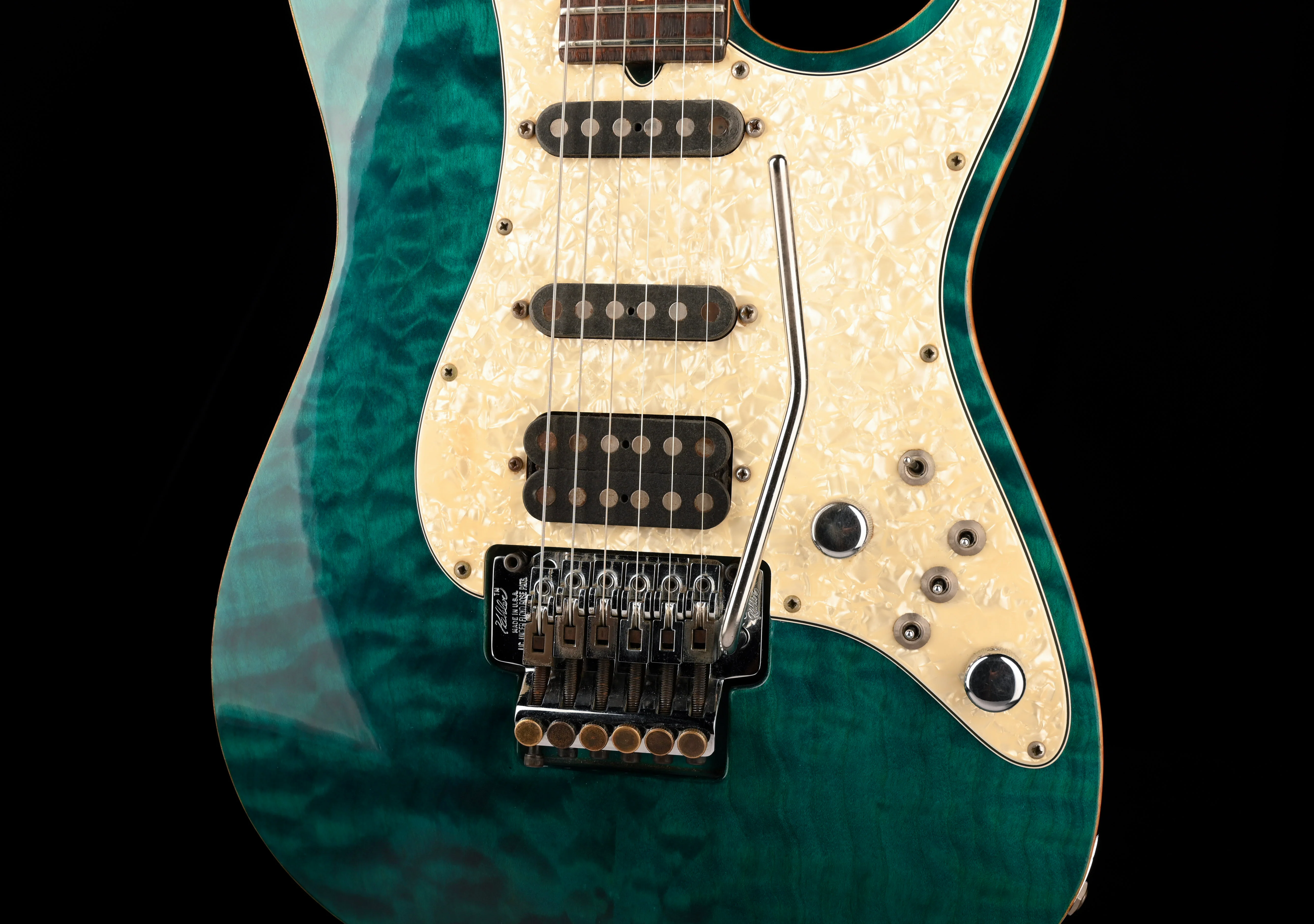 Pre Owned 1993 Tom Anderson Drop Top Classic HSS Bora Bora Blue with OHSC - Image 6