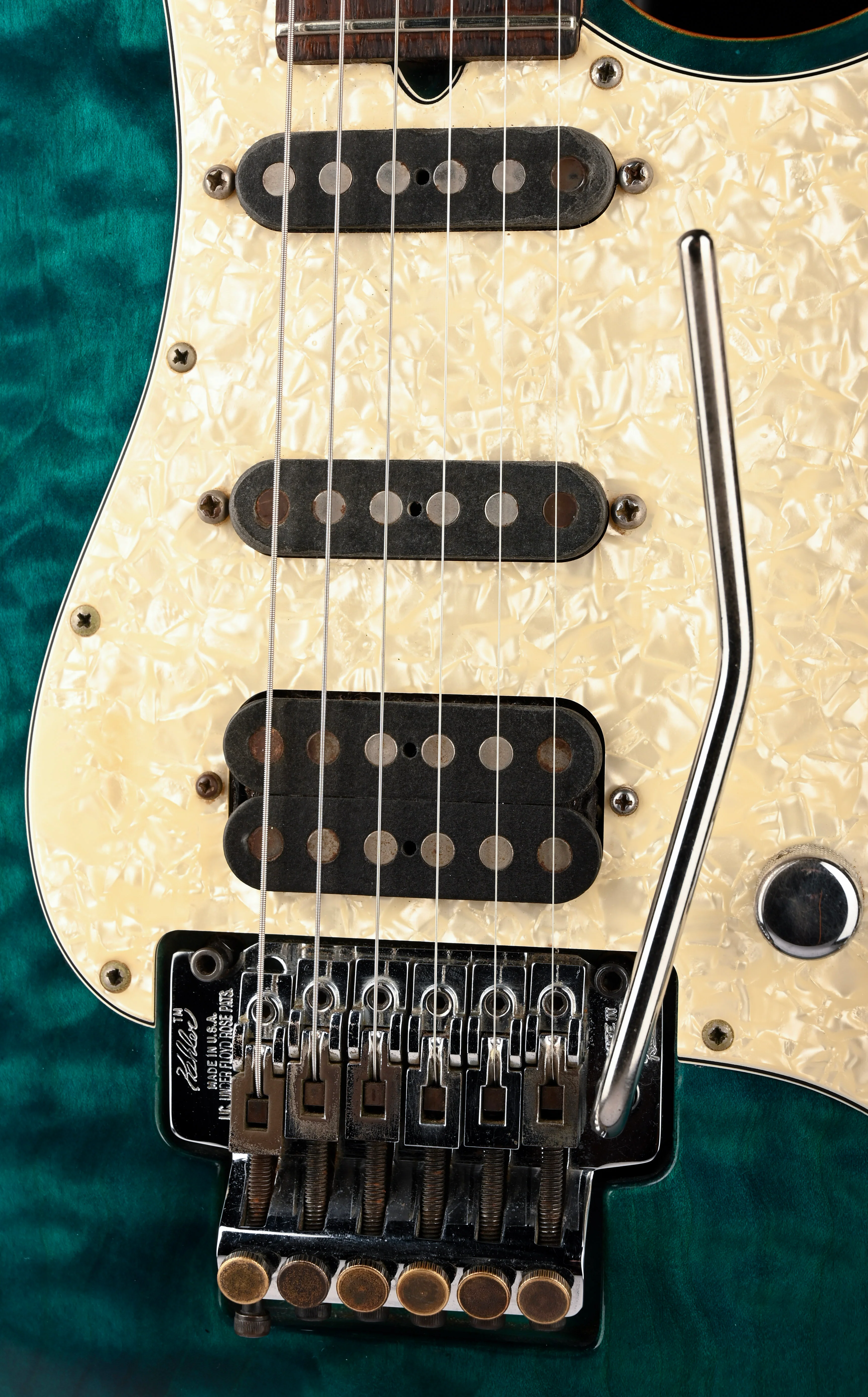 Pre Owned 1993 Tom Anderson Drop Top Classic HSS Bora Bora Blue with OHSC - Image 7