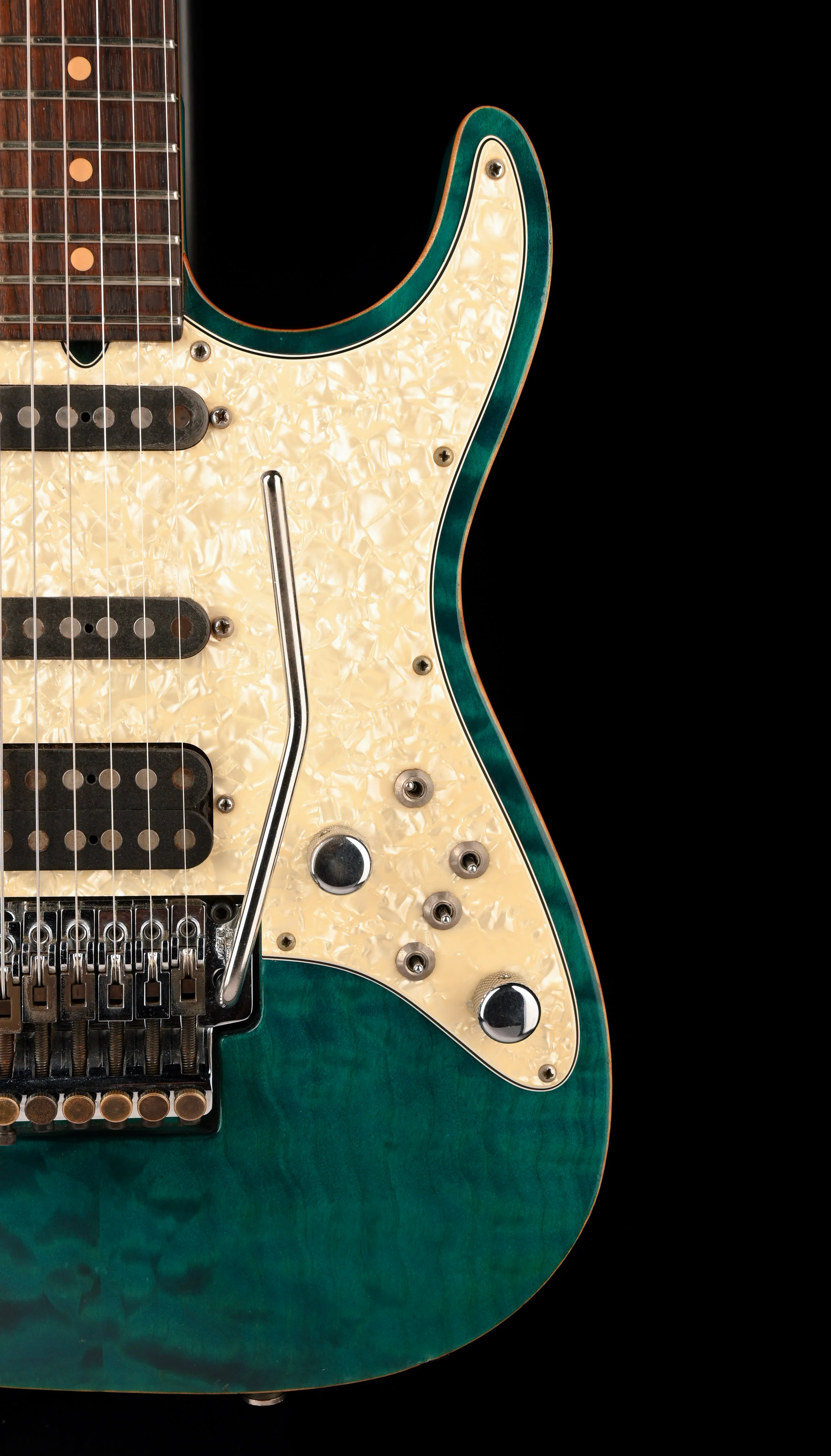 Pre Owned 1993 Tom Anderson Drop Top Classic HSS Bora Bora Blue with OHSC - Image 9
