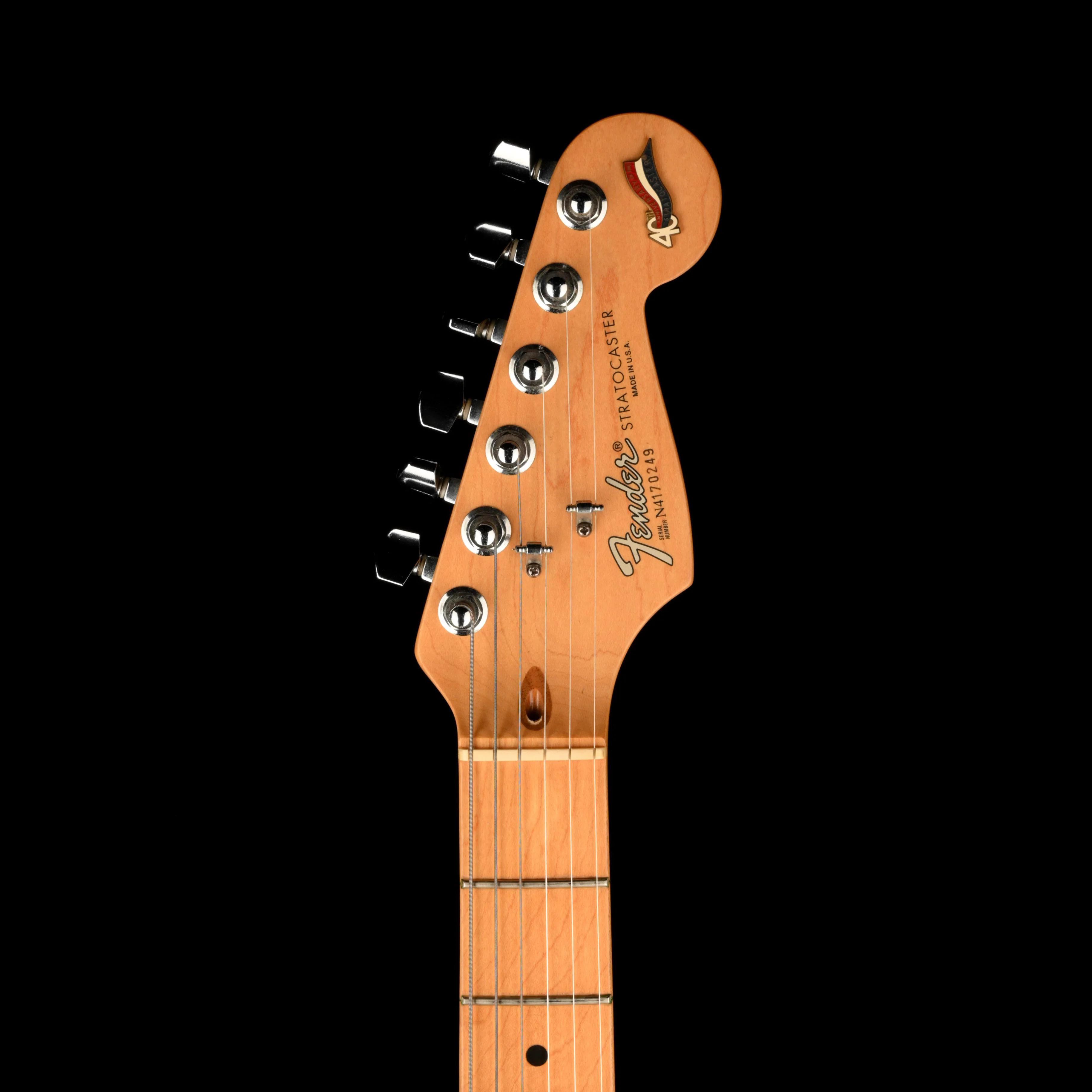 Pre Owned 1994 Fender 40th Anniversary American Standard Strat Black with OHSC - Image 13