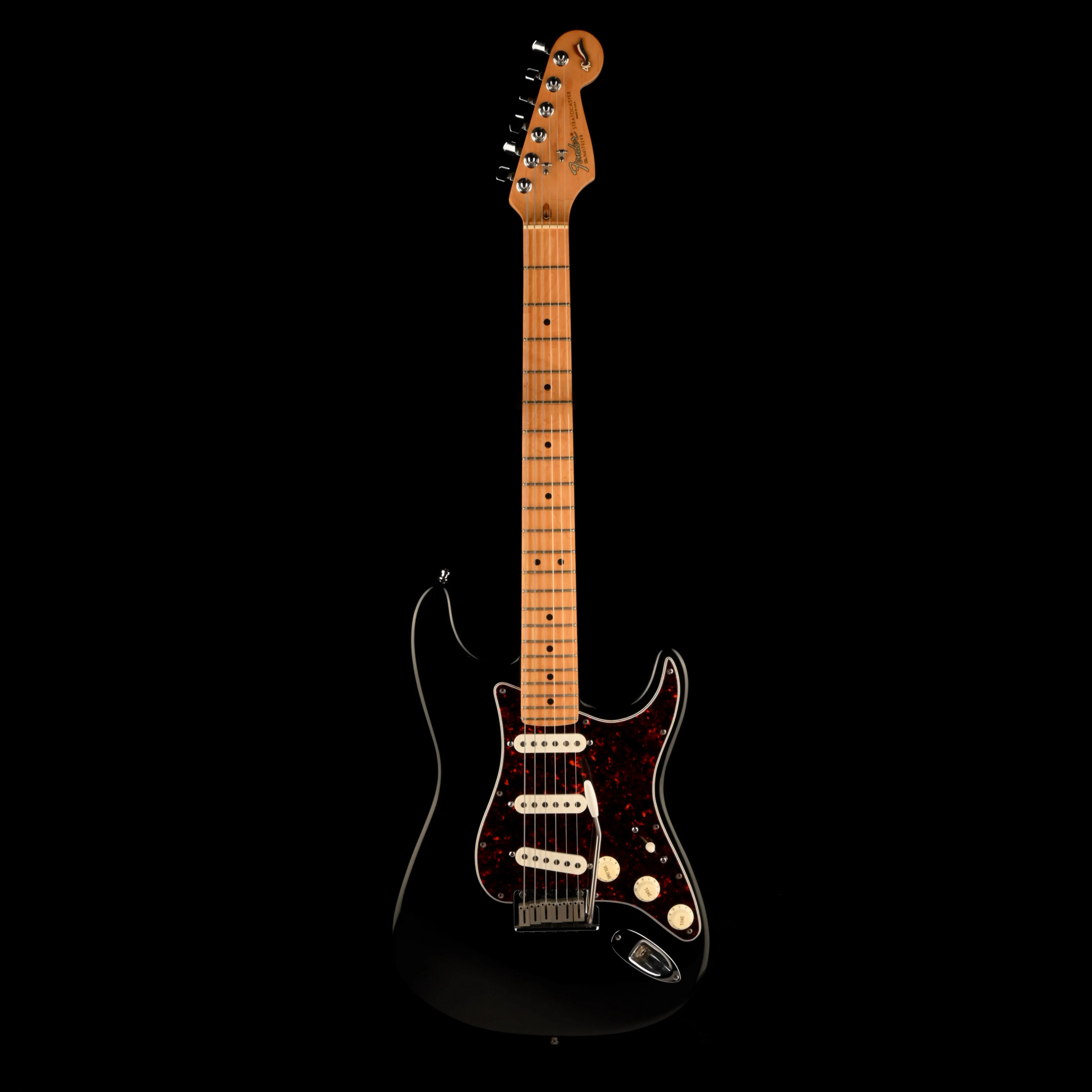 Pre Owned 1994 Fender 40th Anniversary American Standard Strat Black with OHSC - Image 2