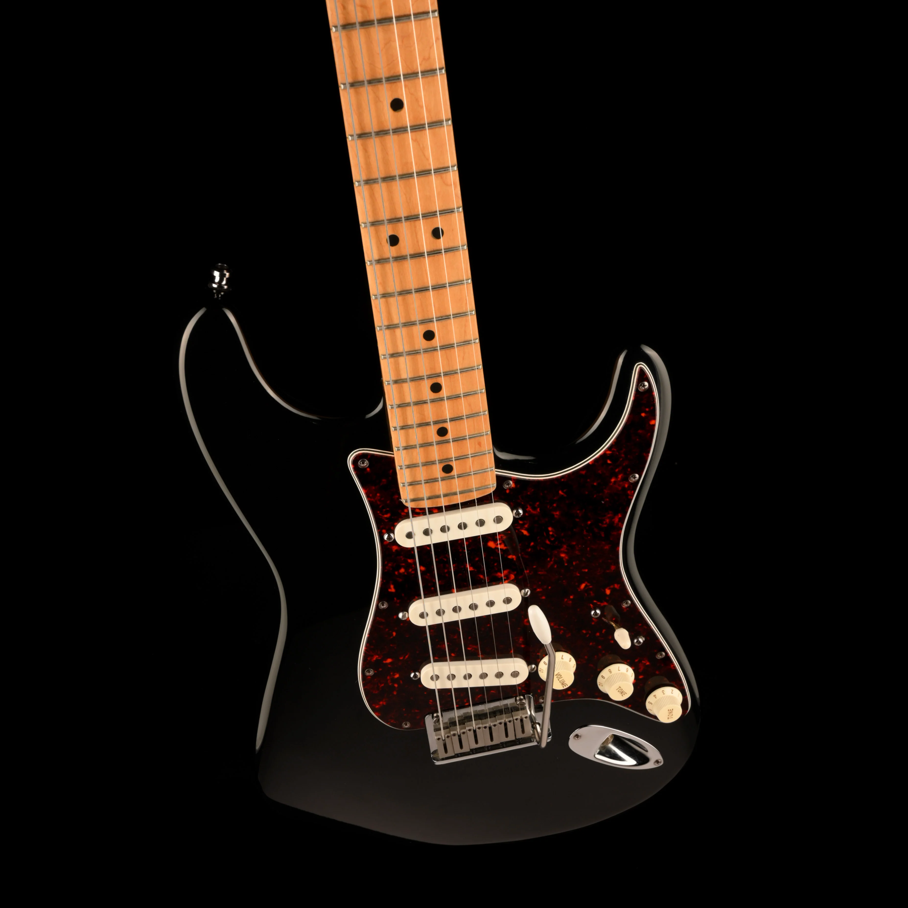 Pre Owned 1994 Fender 40th Anniversary American Standard Strat Black with OHSC - Image 4