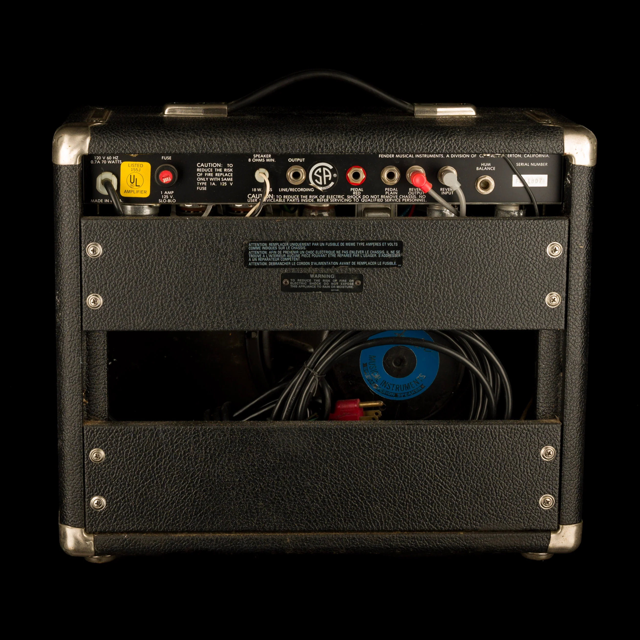 Pre Owned 1995 Fender Super Champ Black Guitar Amp Combo - Image 8