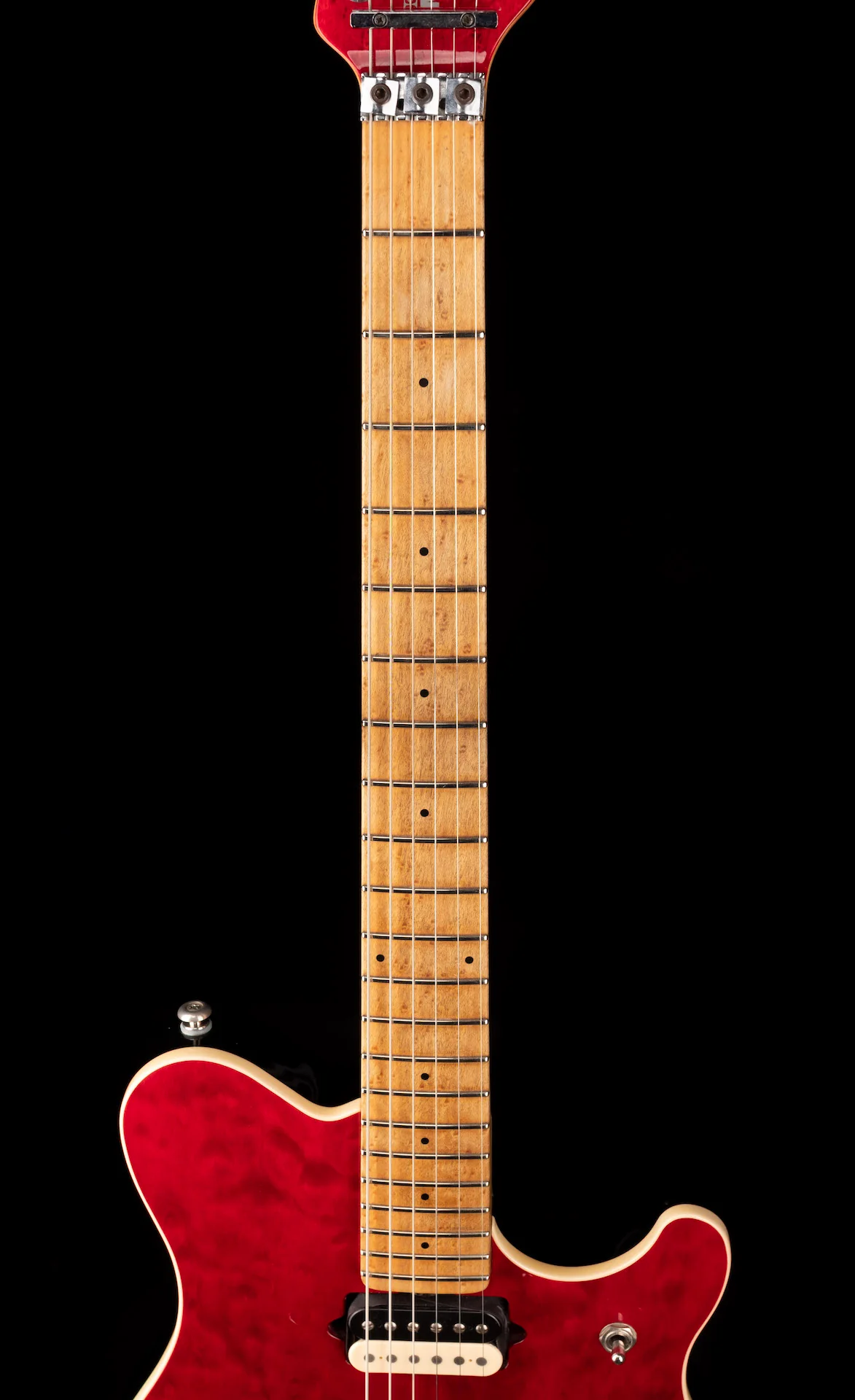 Pre Owned 1995 MusicMan Eddie Van Halen EVH Model Guitar Rare Trans Red With HSC - Image 11