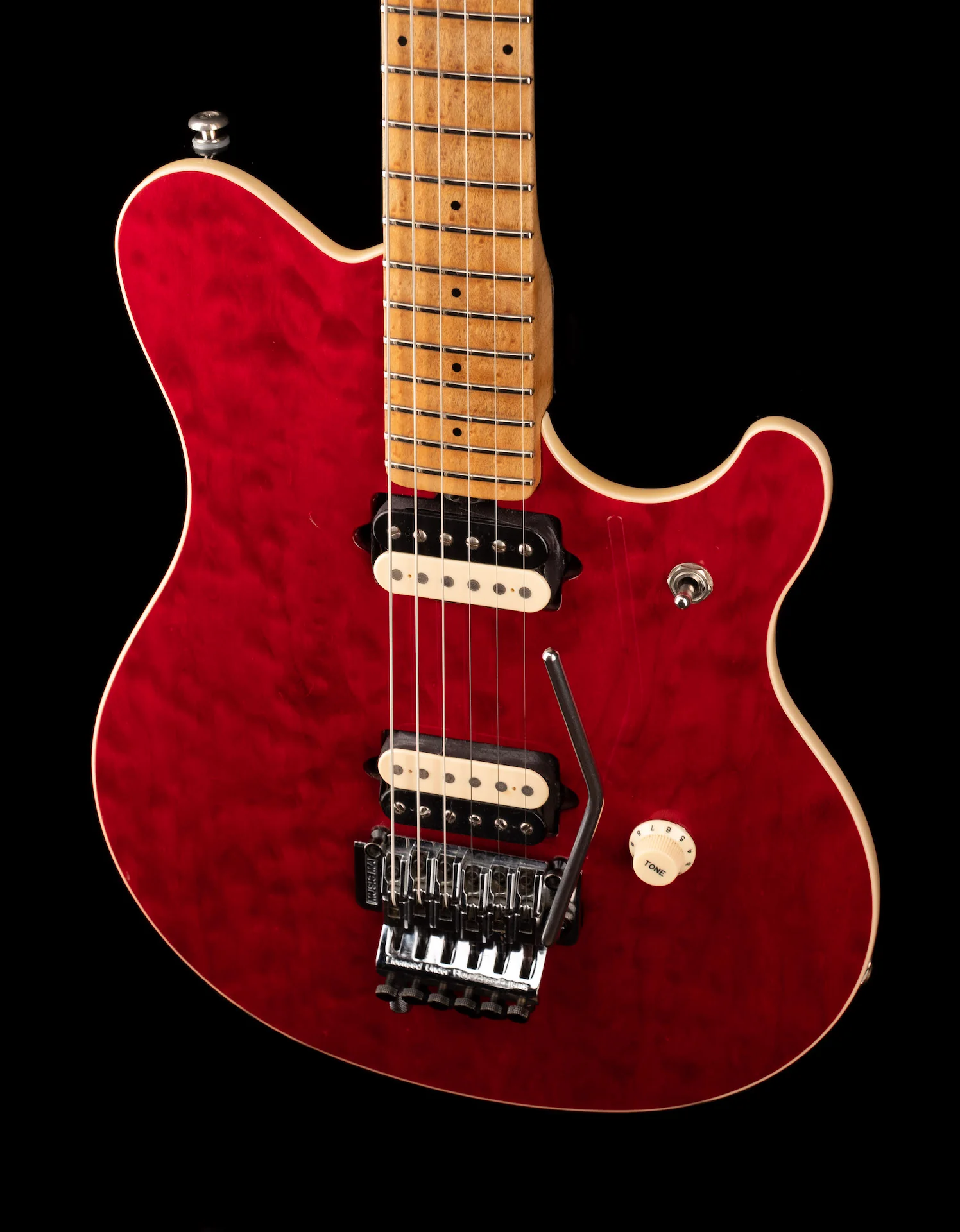 Pre Owned 1995 MusicMan Eddie Van Halen EVH Model Guitar Rare Trans Red With HSC - Image 12