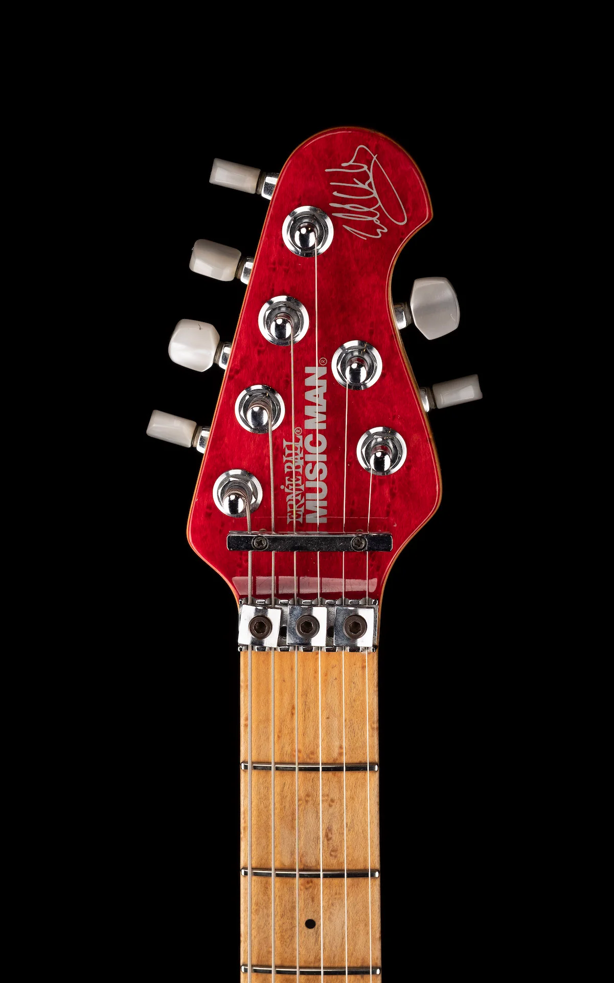 Pre Owned 1995 MusicMan Eddie Van Halen EVH Model Guitar Rare Trans Red With HSC - Image 18