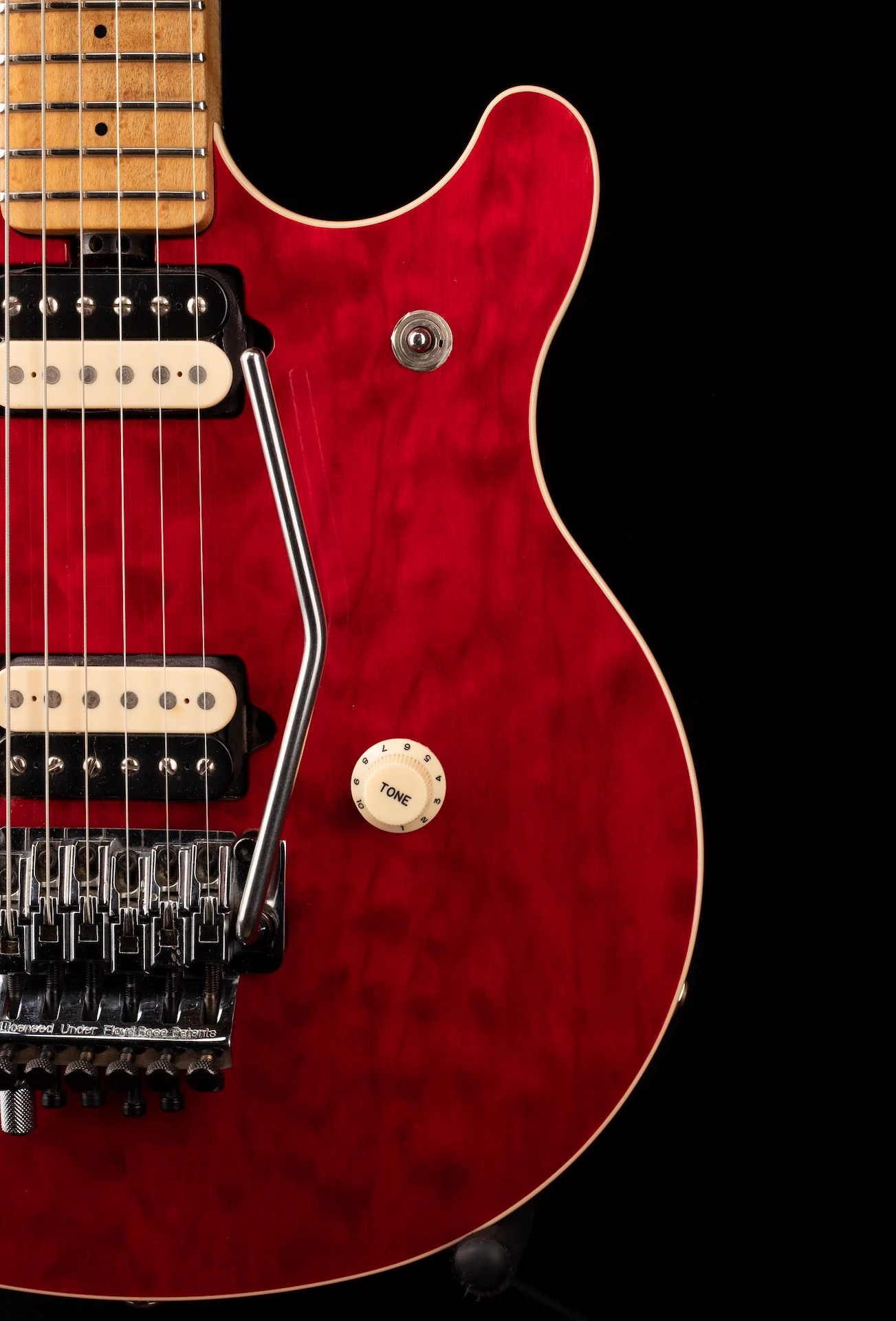 Pre Owned 1995 MusicMan Eddie Van Halen EVH Model Guitar Rare Trans Red With HSC - Image 6