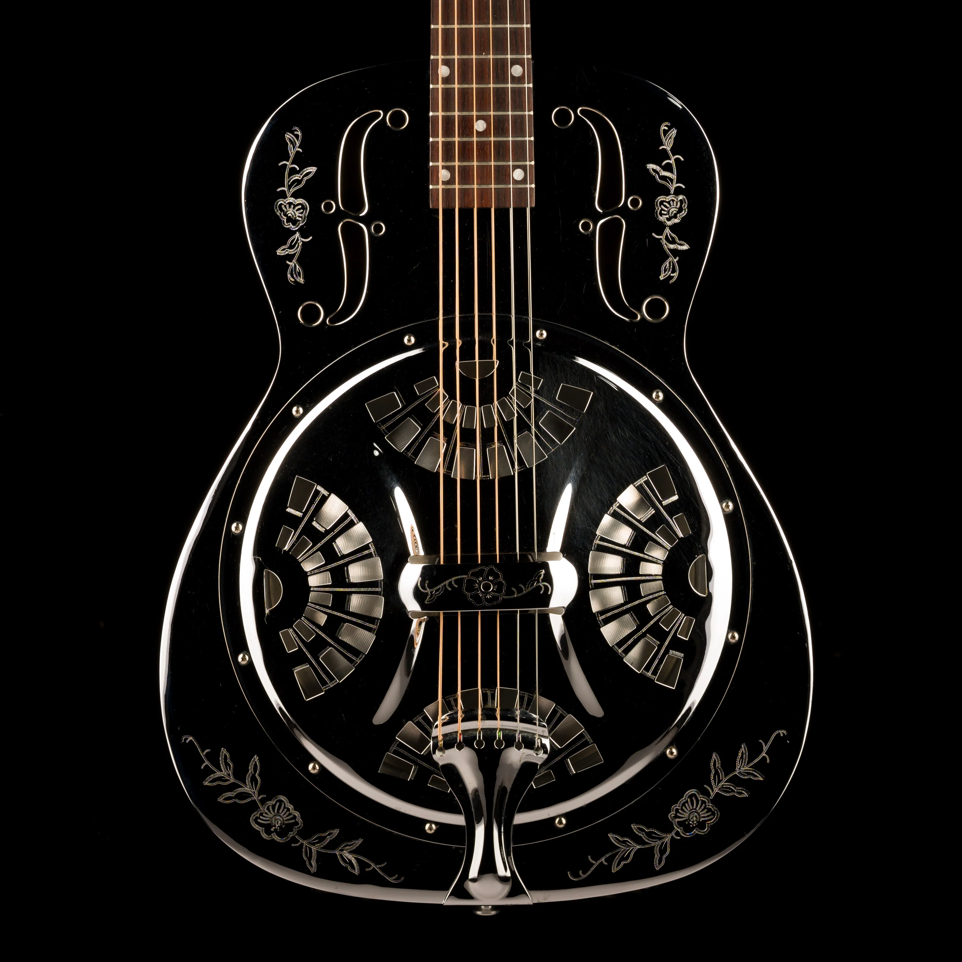 Pre Owned 1996 Dobro DM 36 "Rose" Model Chrome Resonator With Gig Bag