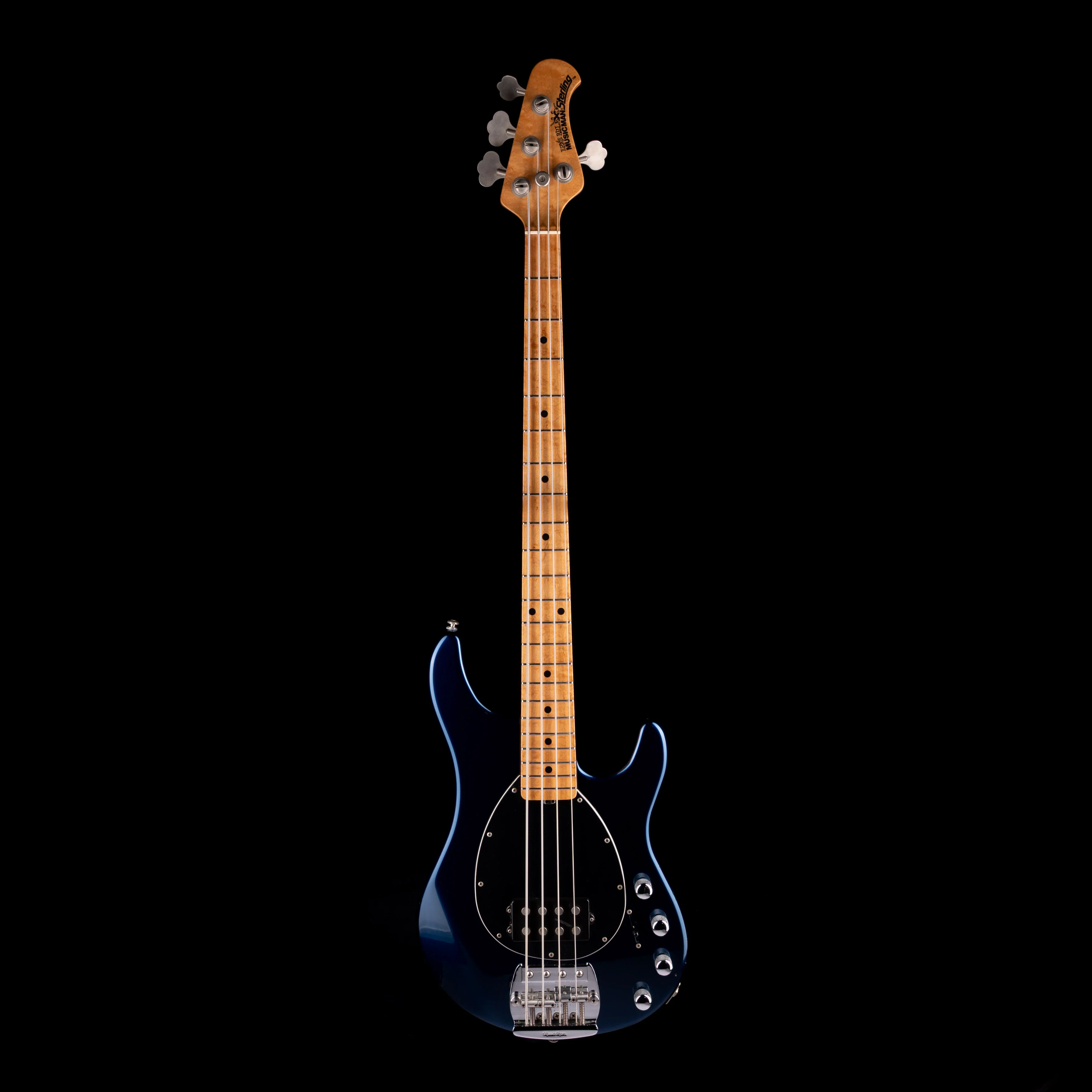 Pre Owned 1996 Ernie Ball Music Man Sterling 4 Bass Blue Pearl With Gig Bag - Image 2