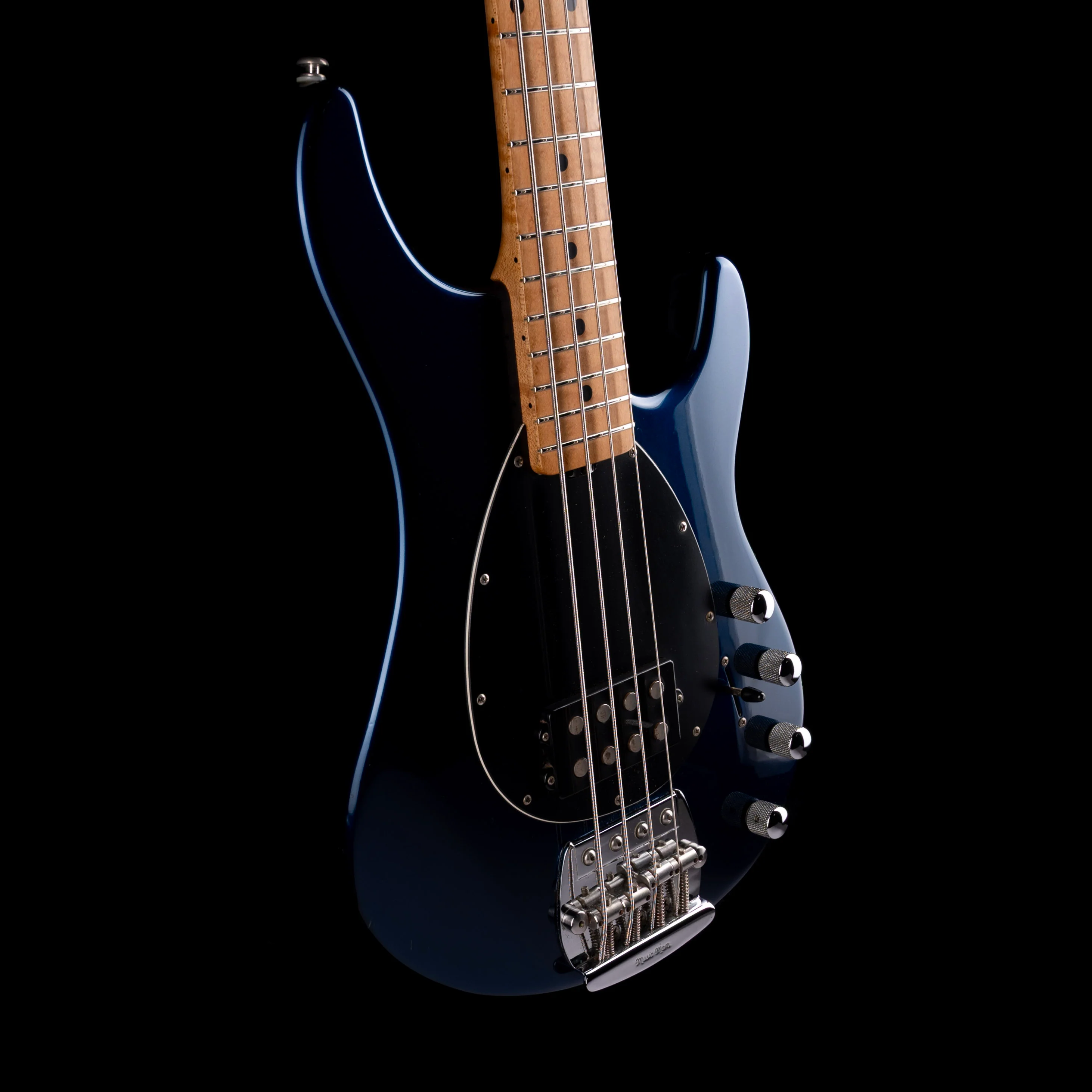Pre Owned 1996 Ernie Ball Music Man Sterling 4 Bass Blue Pearl With Gig Bag - Image 6