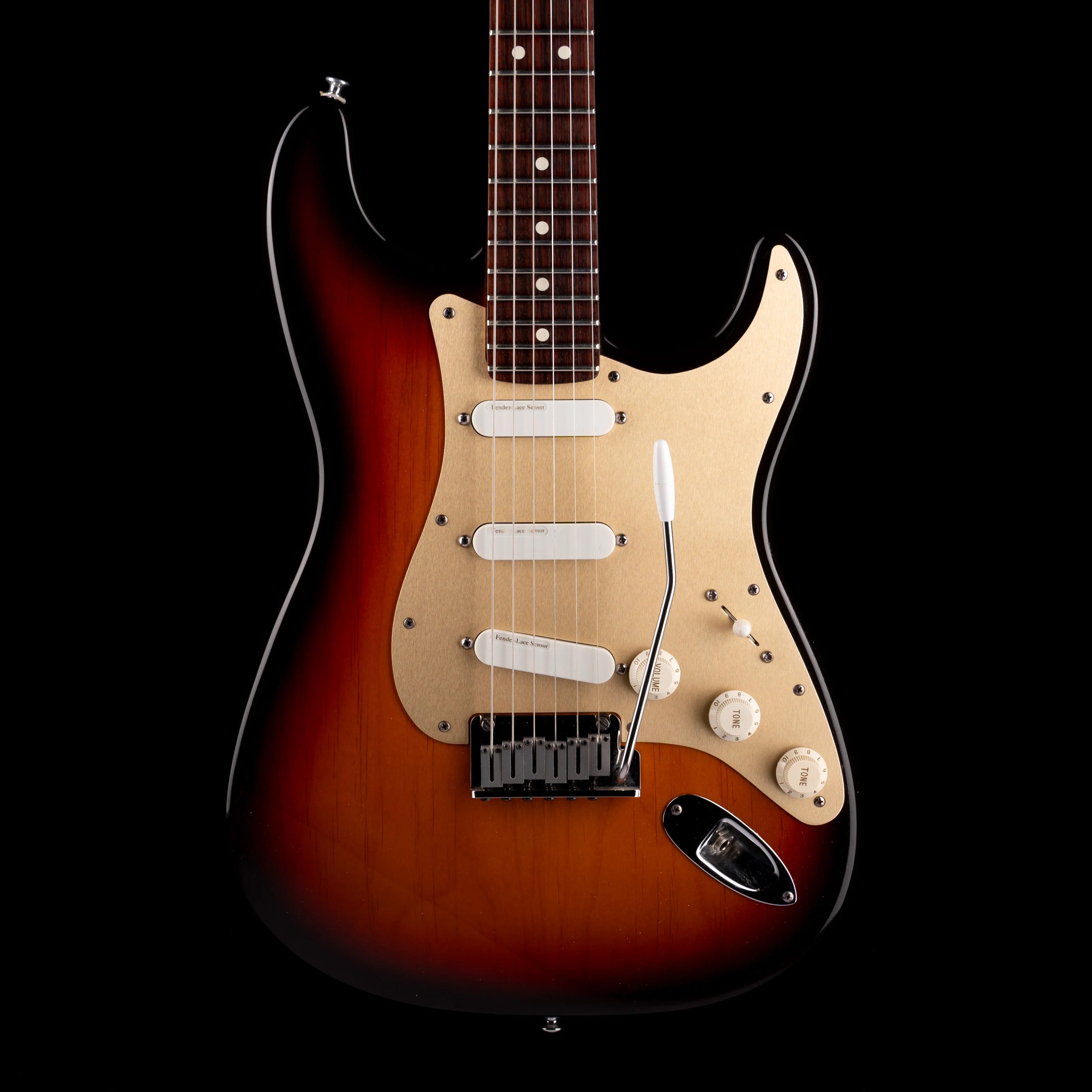 Pre Owned 1996 Fender 50th Anniversary Stratocaster Plus 3-Tone Brown Sunburst with Case