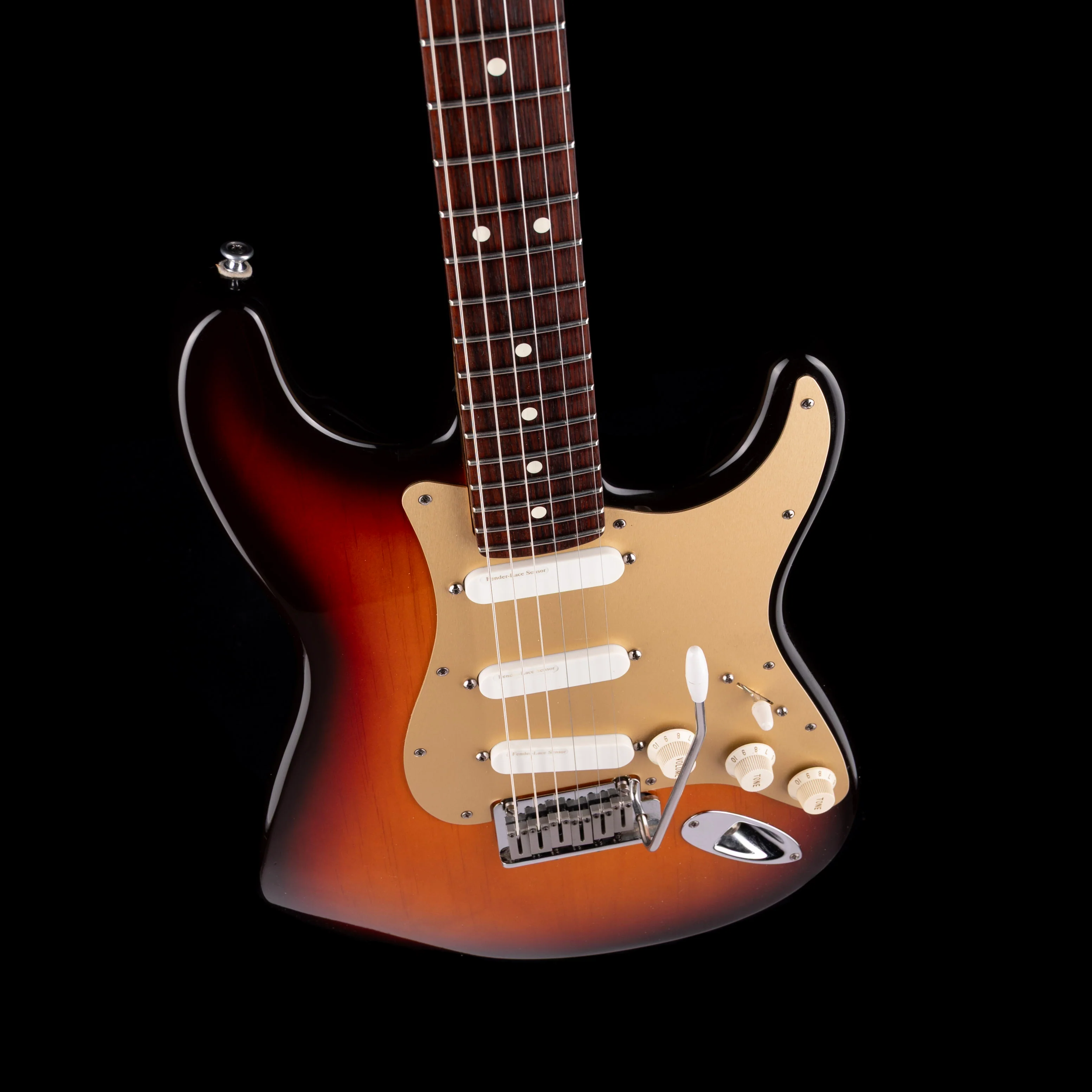 Pre Owned 1996 Fender 50th Anniversary Stratocaster Plus 3-Tone Brown Sunburst with Case - Image 3